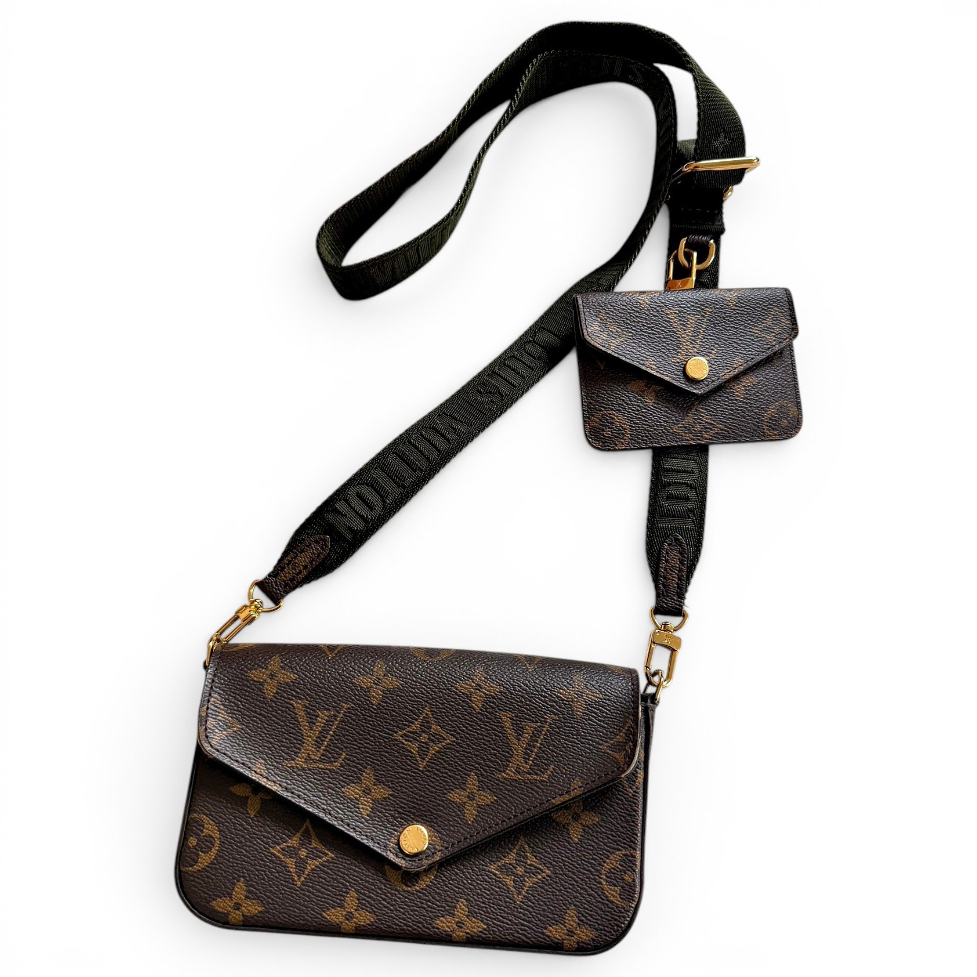 Leather clutch bag