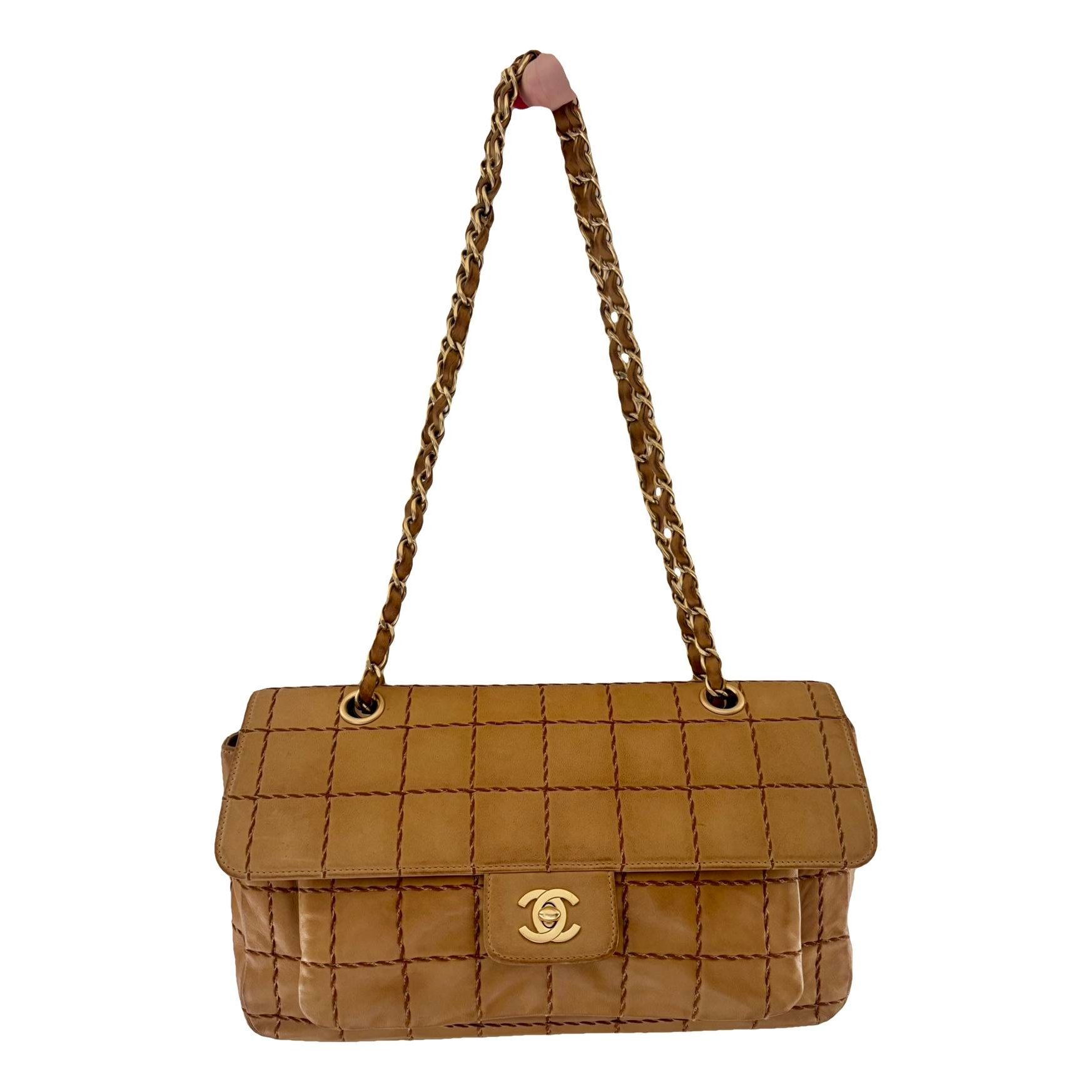 East West Chocolate Bar leather handbag