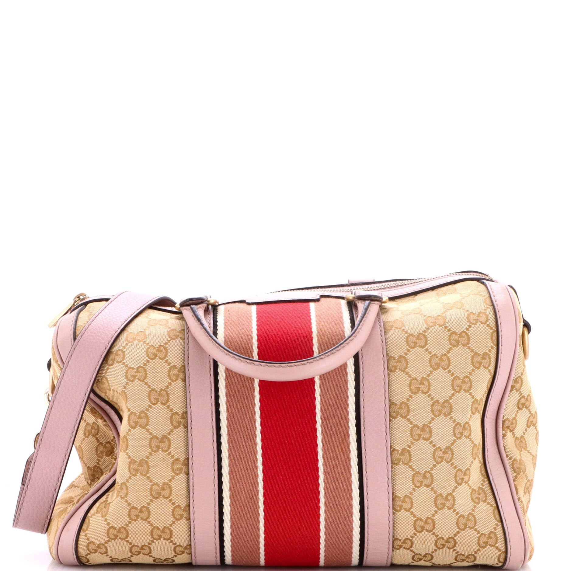 Vintage Web Boston Bag GG Canvas Medium