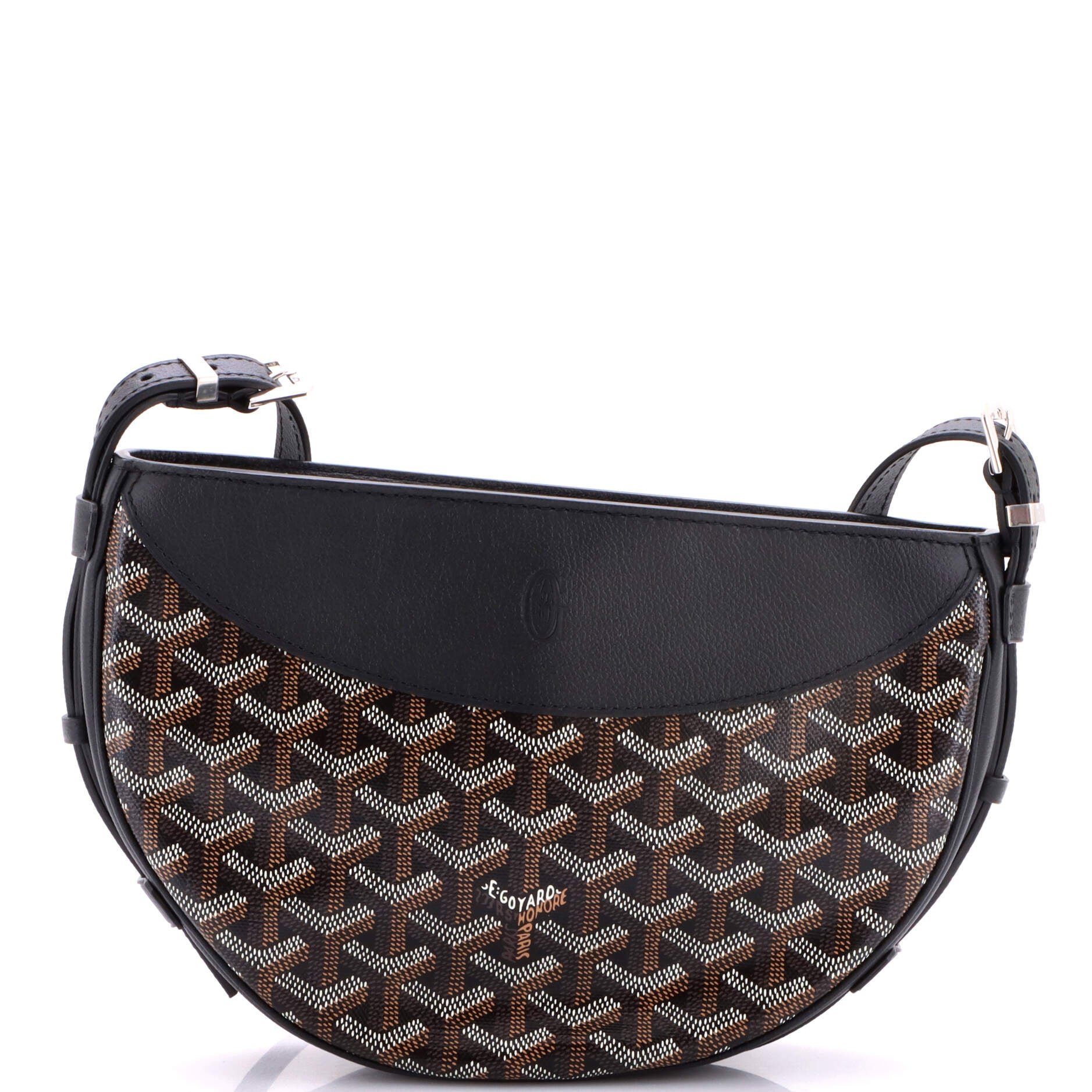 Hirondelle Shoulder Bag Coated Canvas and Leather