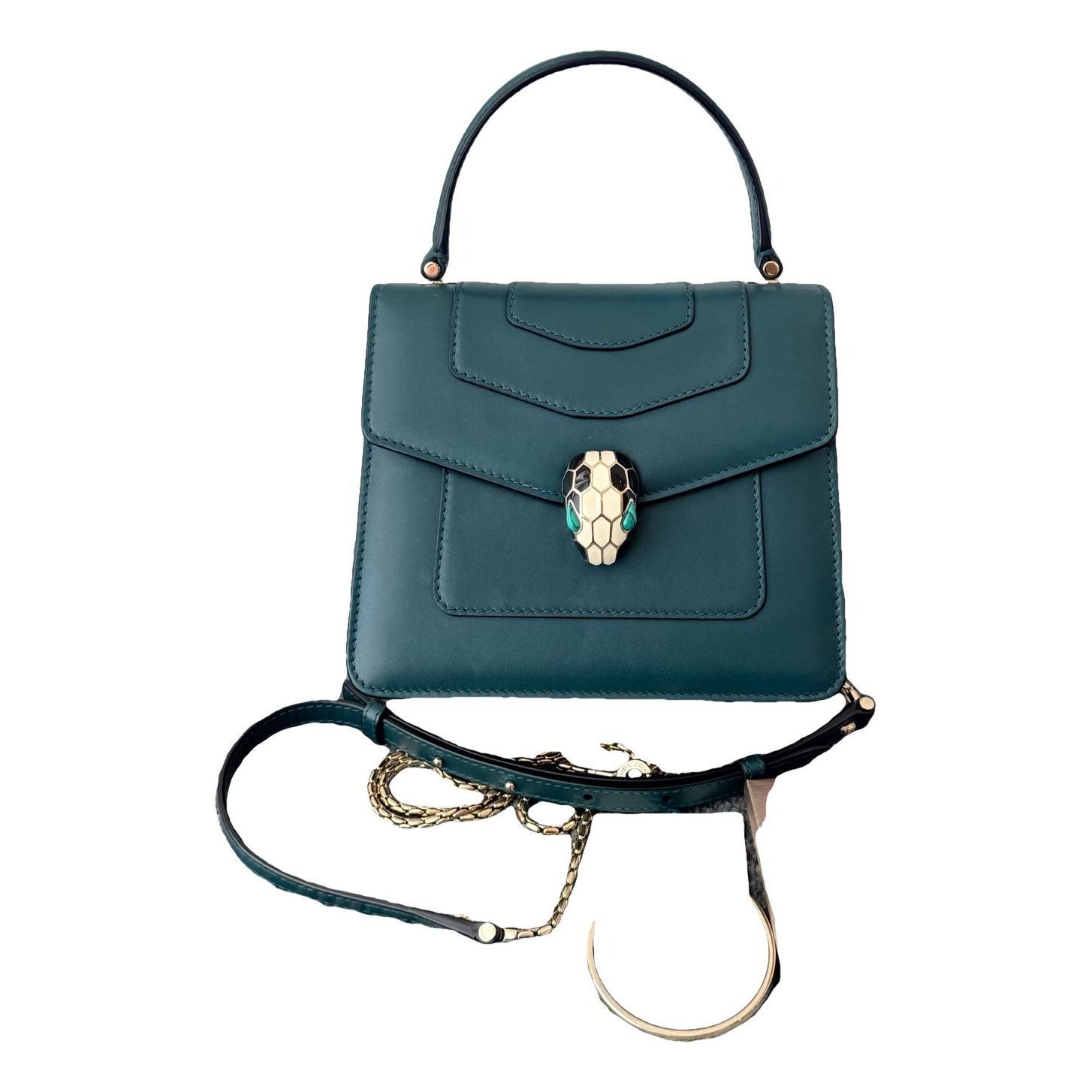 Serpenti leather handbag