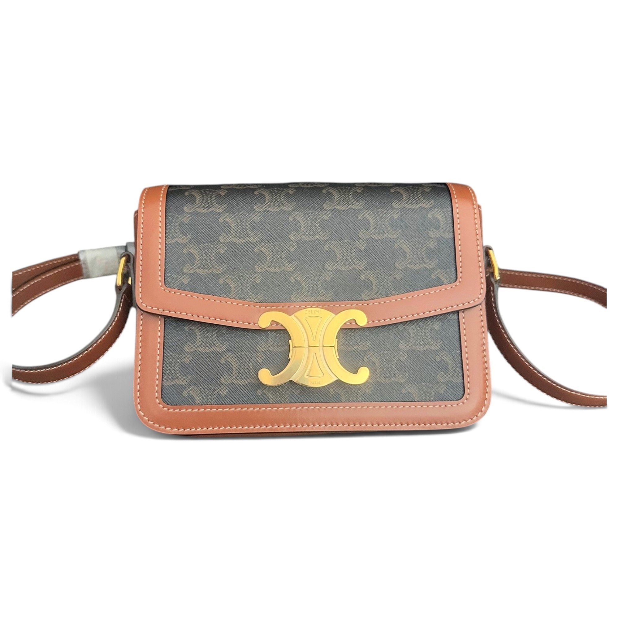 Triomphe leather crossbody bag