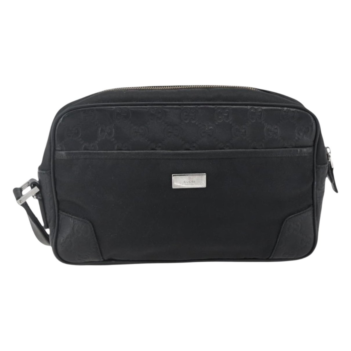 Leather clutch bag
