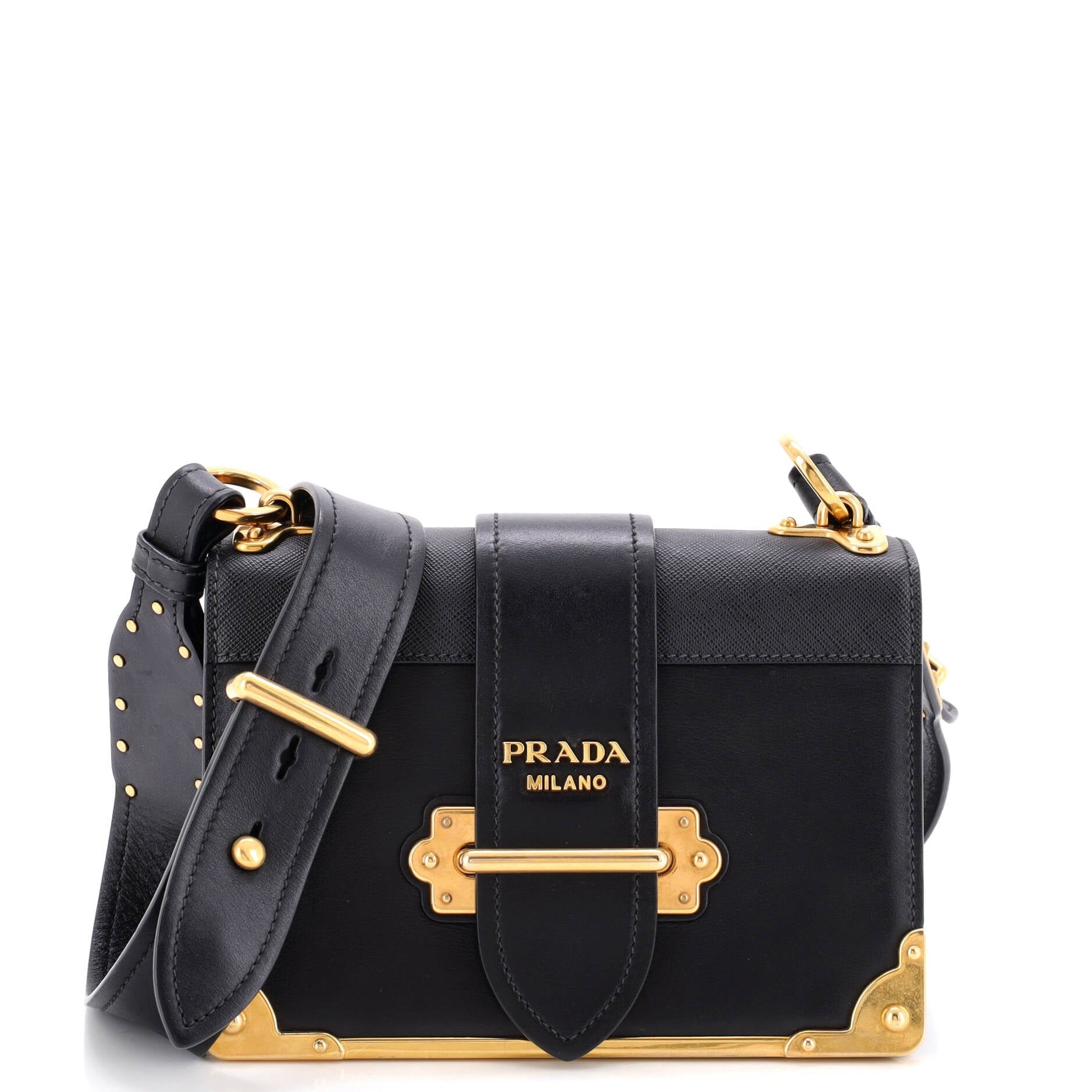 Cahier Crossbody Bag Leather and Saffiano Leather Small