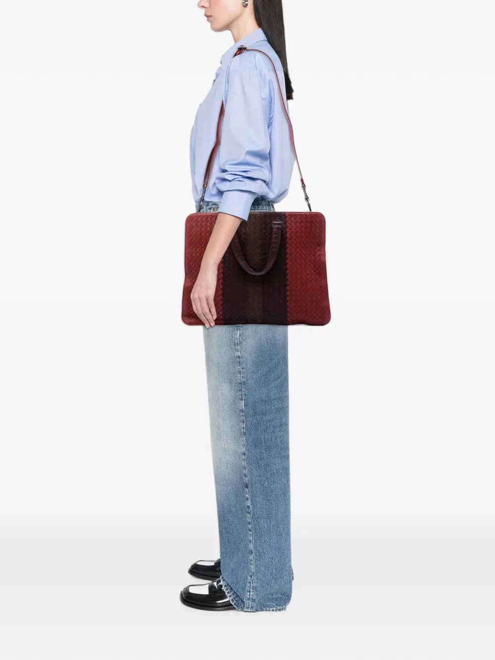 2012-2026 Nappa Intrecciato Club Fume Briefcase business bag