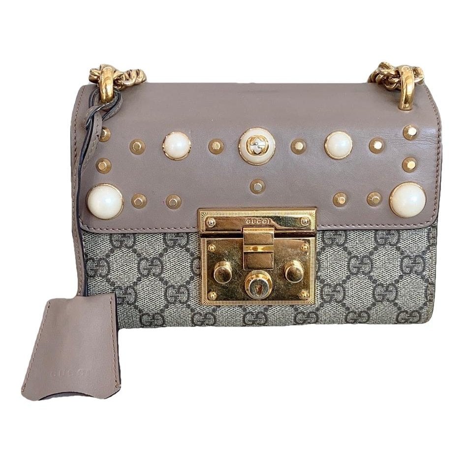 Padlock leather handbag