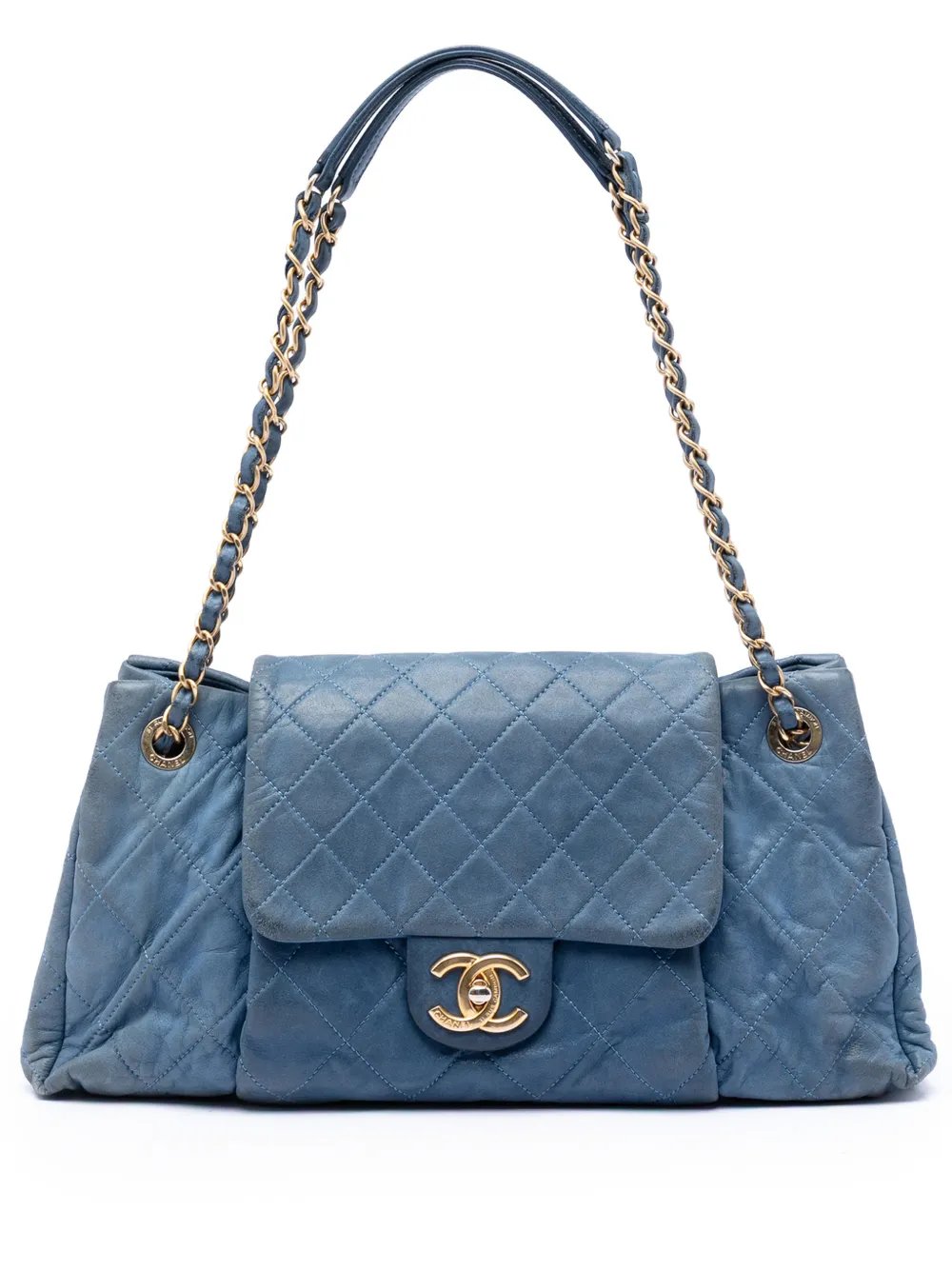 2011 Medium Quilted Iridescent Calfskin Chic Quilt Accordion Flap shoulder bag