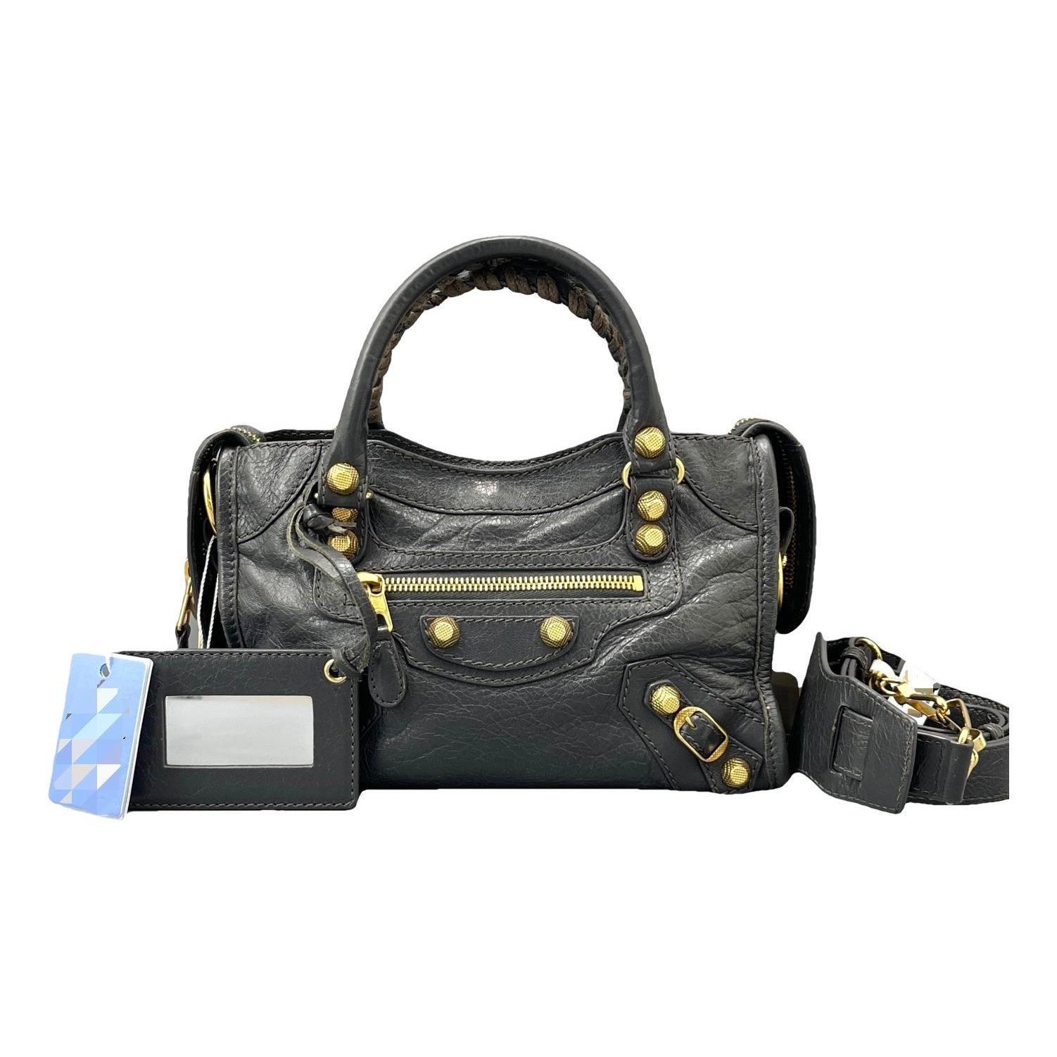 City leather handbag