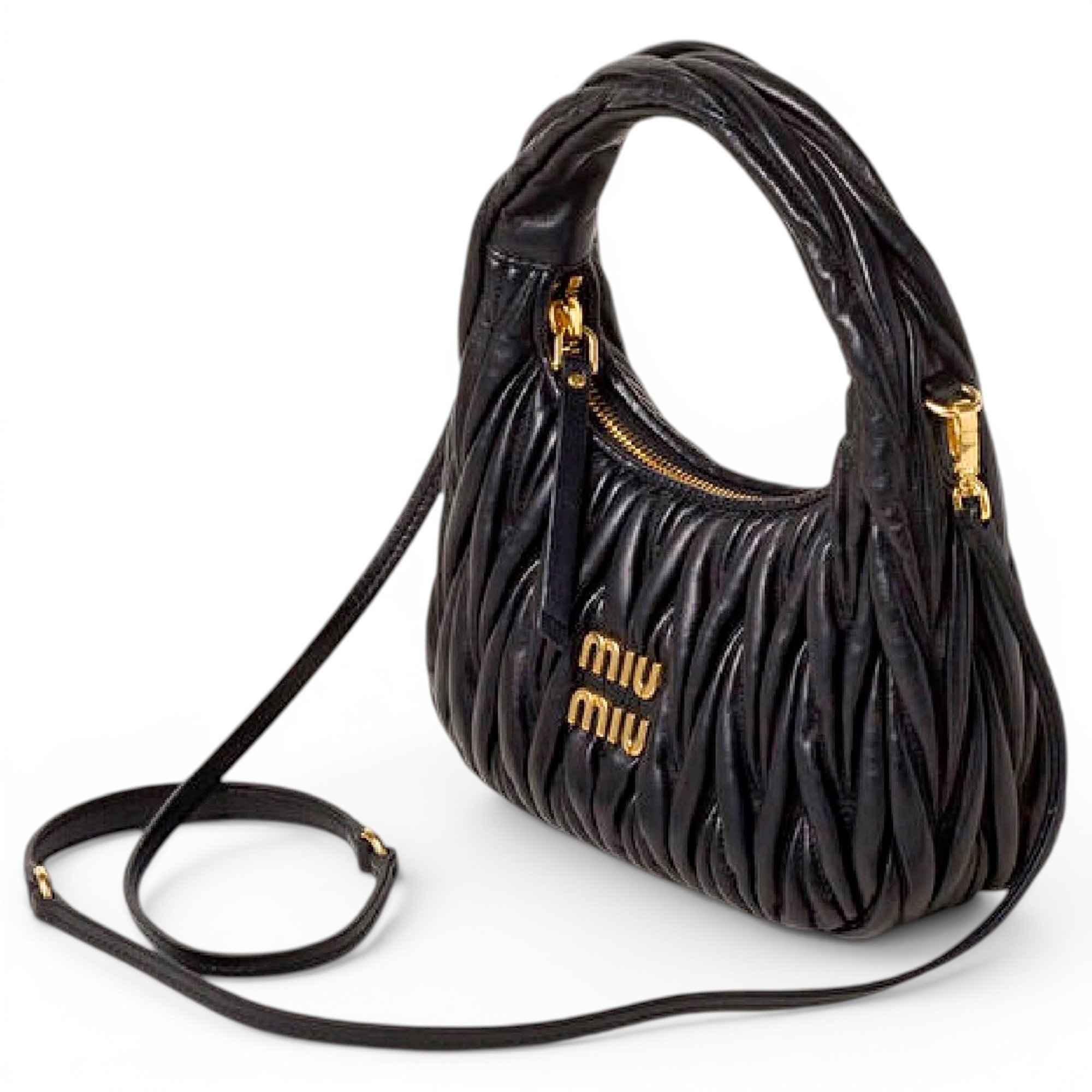 Miu Wander leather handbag