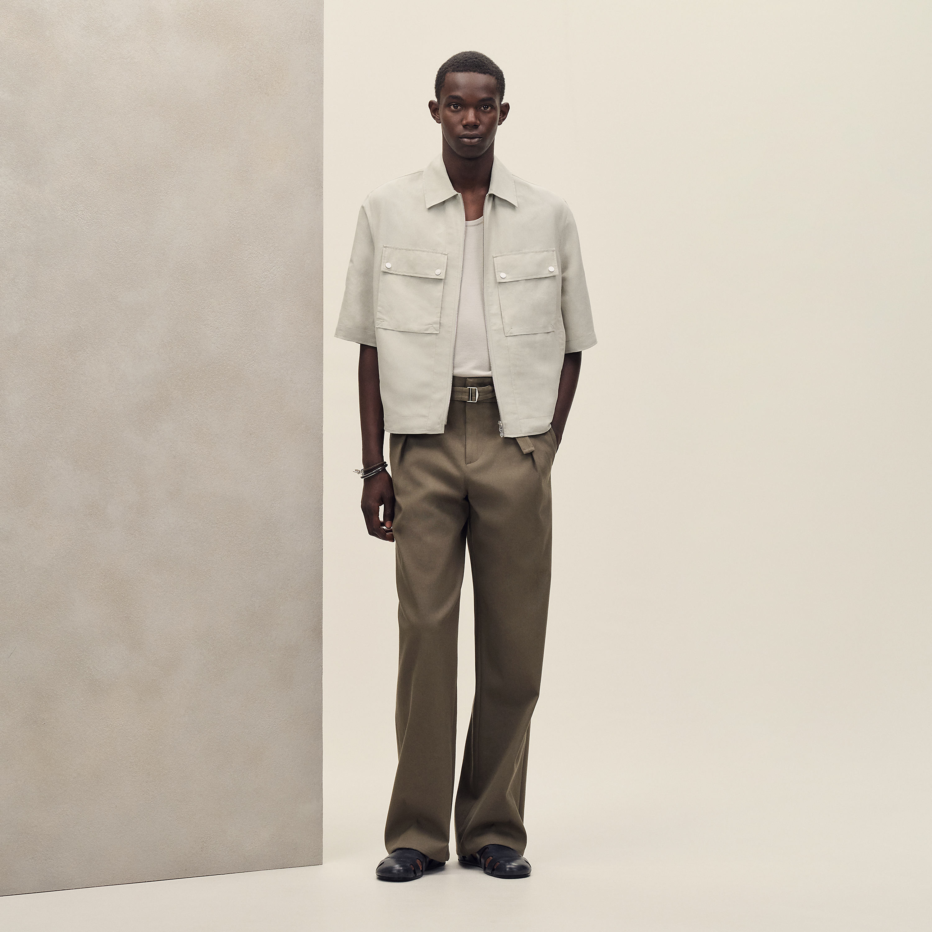 Short-sleeve overshirt