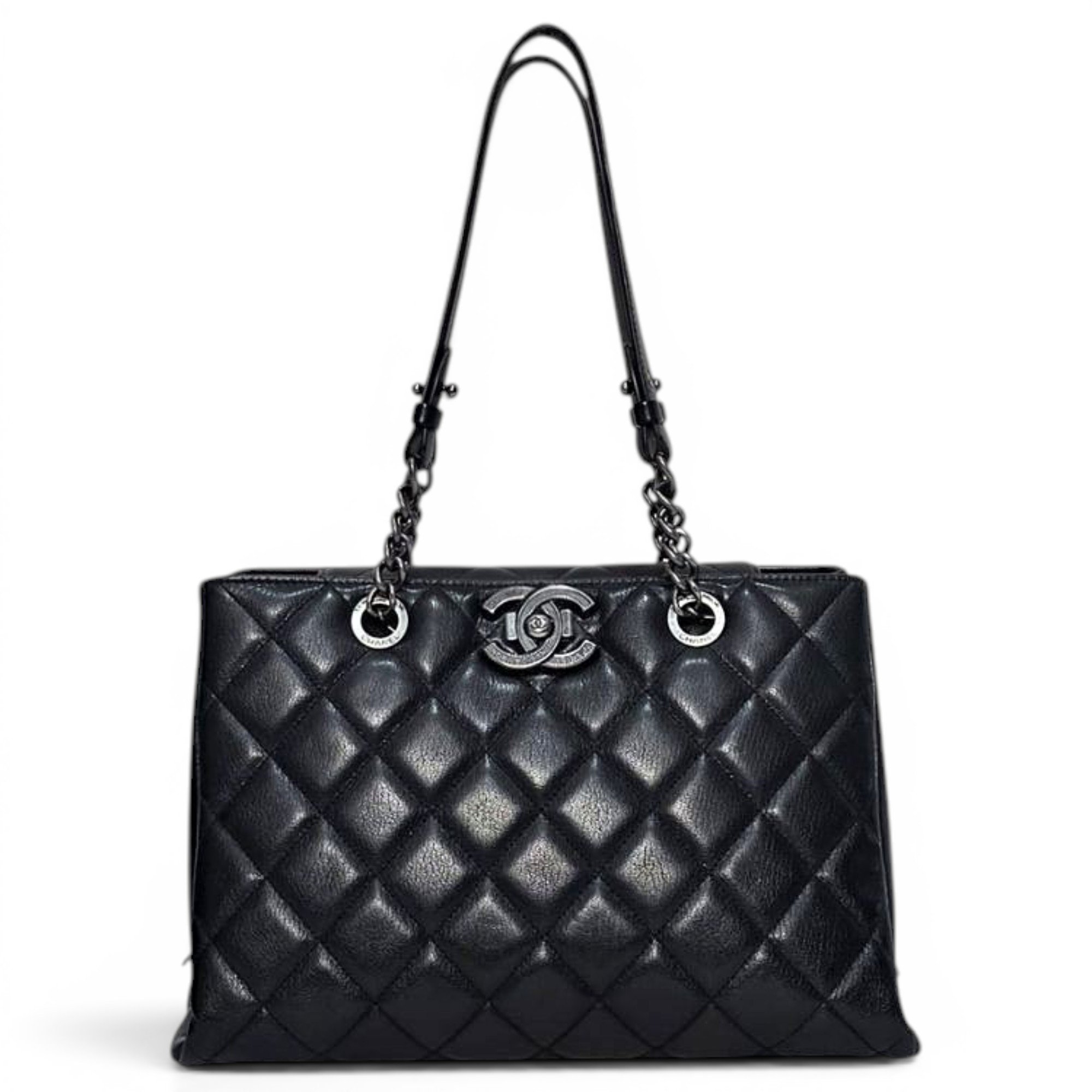 Trendy CC Quilted leather handbag
