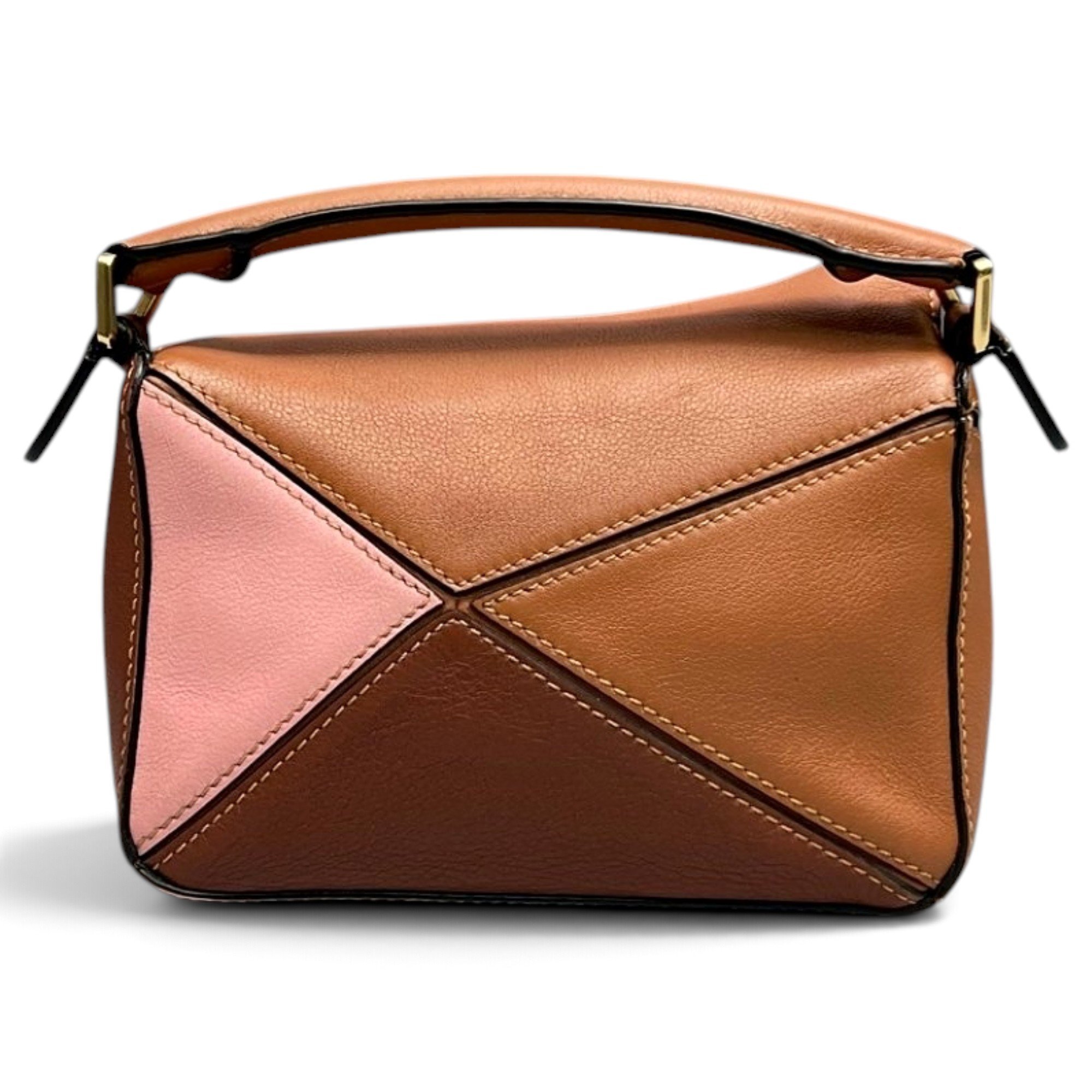 Puzzle leather crossbody bag
