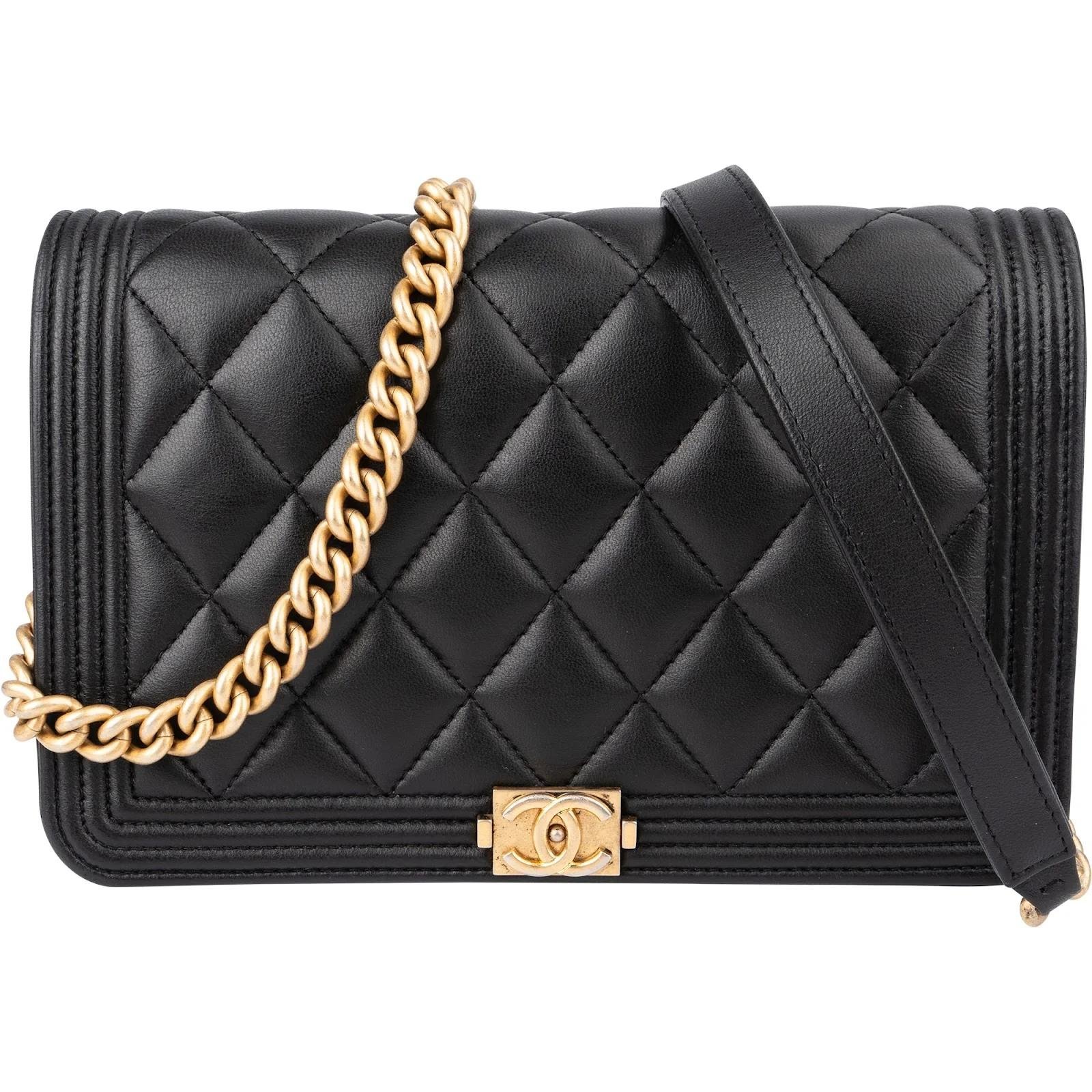 Wallet On Chain Boy leather crossbody bag