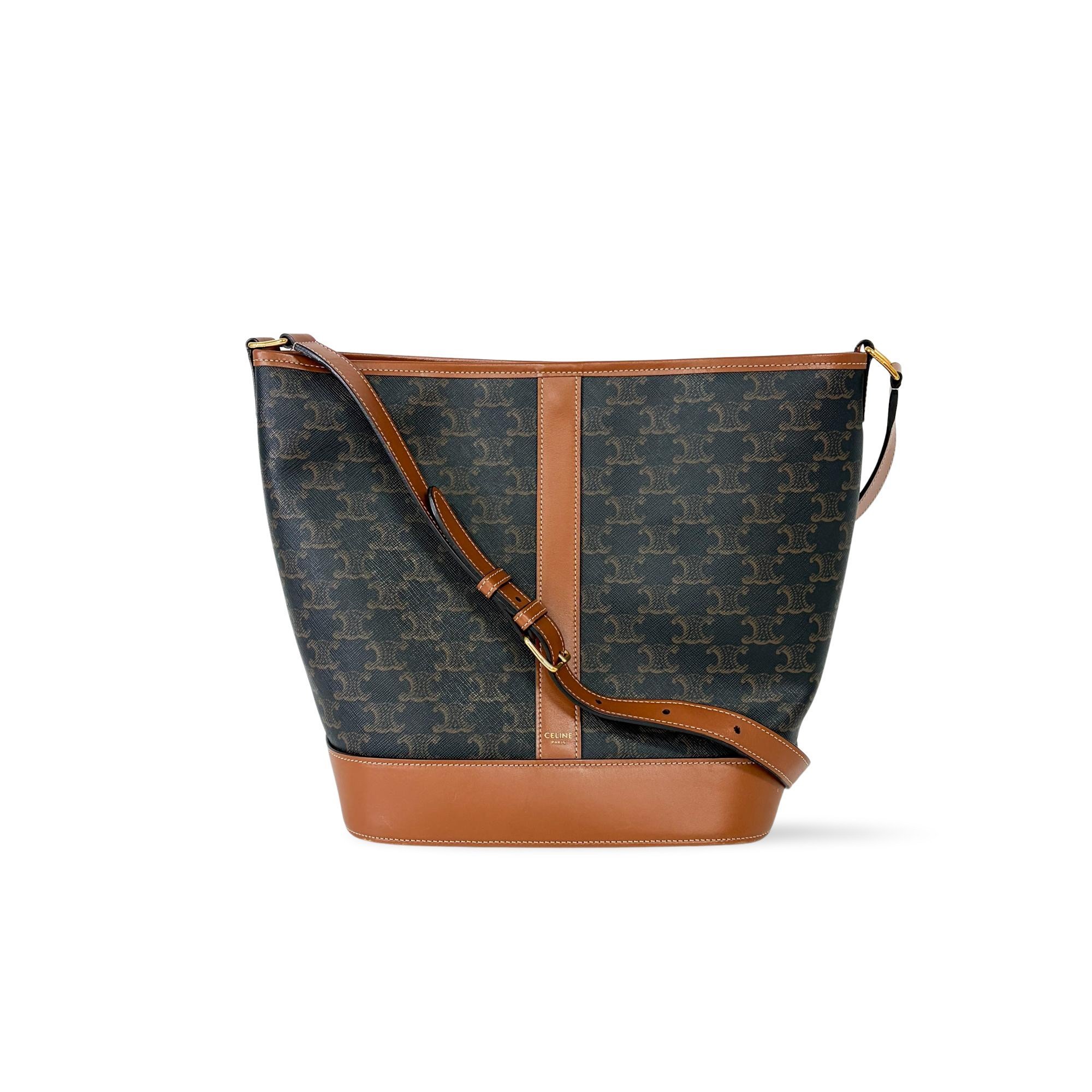 Clasp Bucket cloth handbag