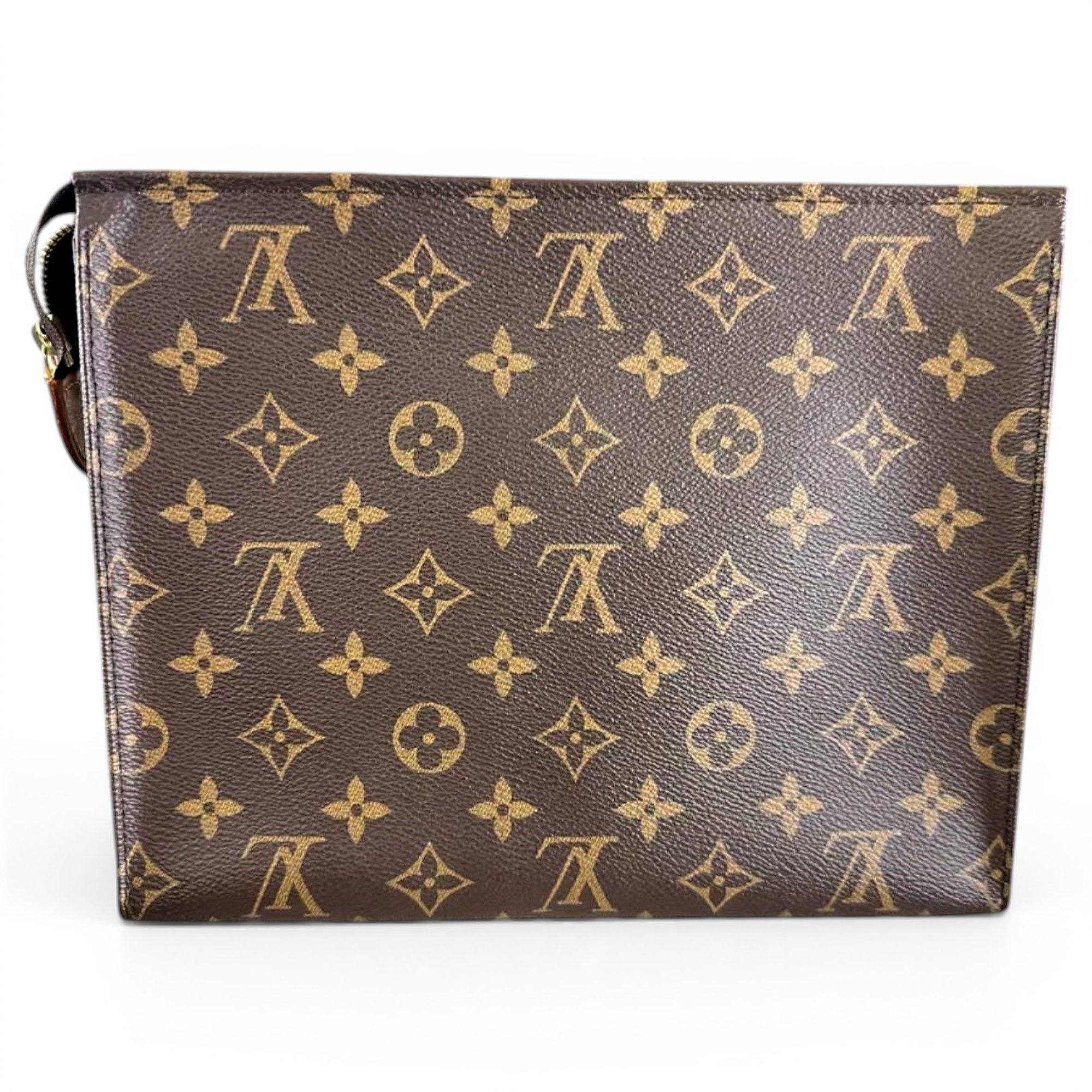 Leather clutch bag