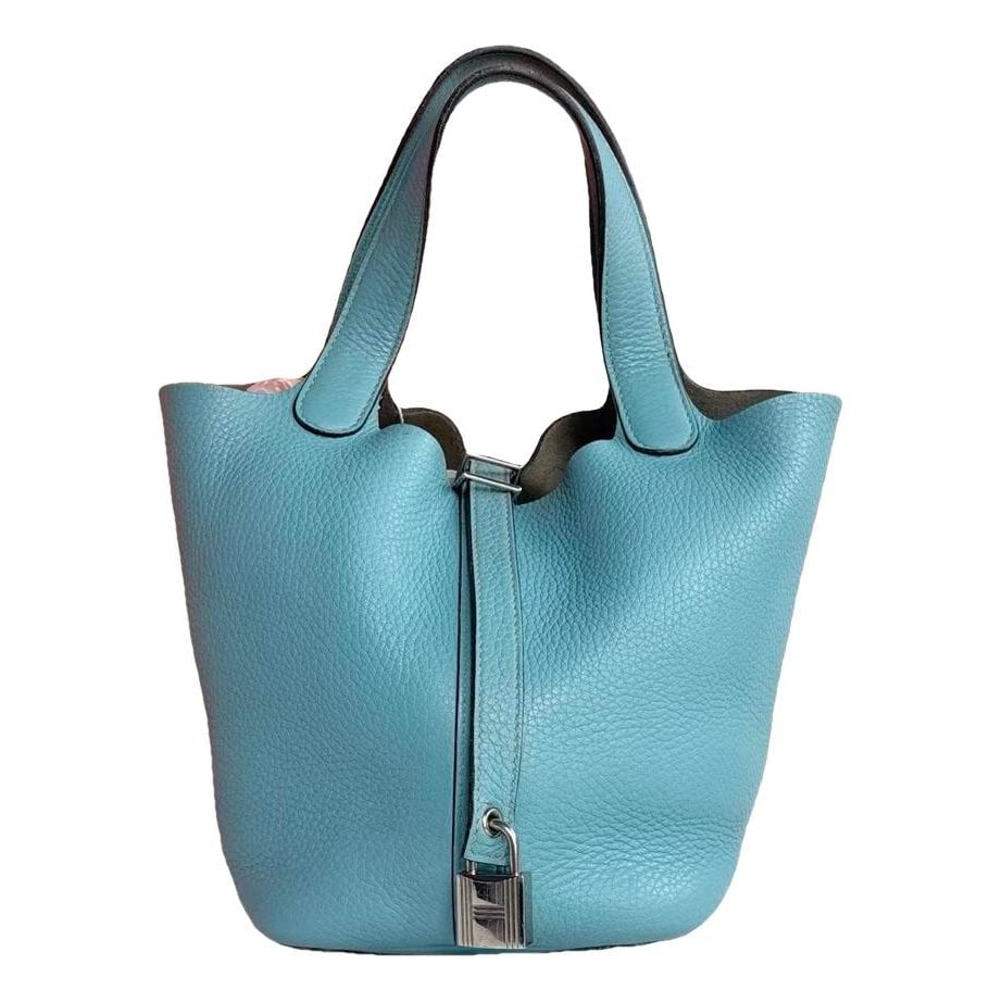Picotin leather tote