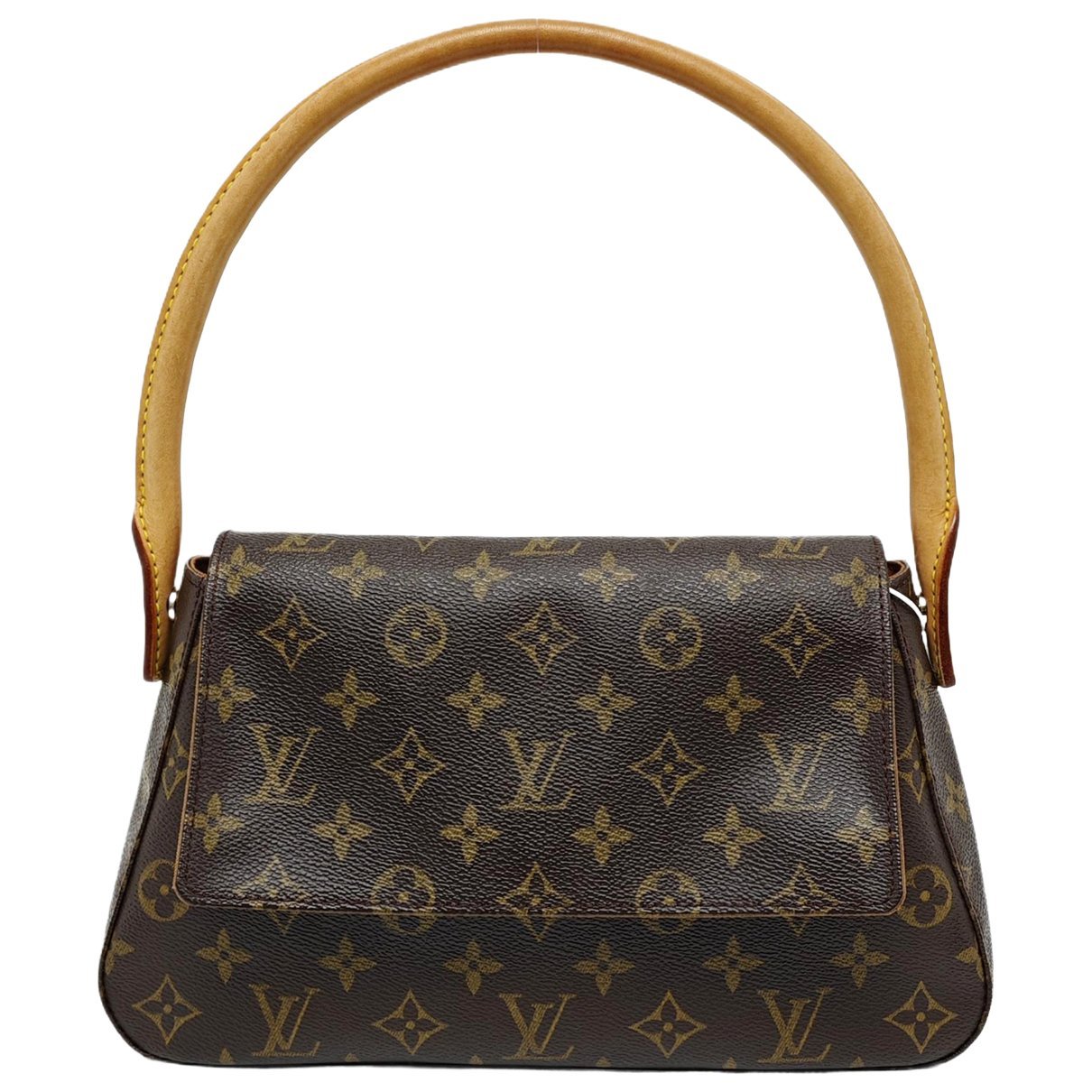Looping leather handbag