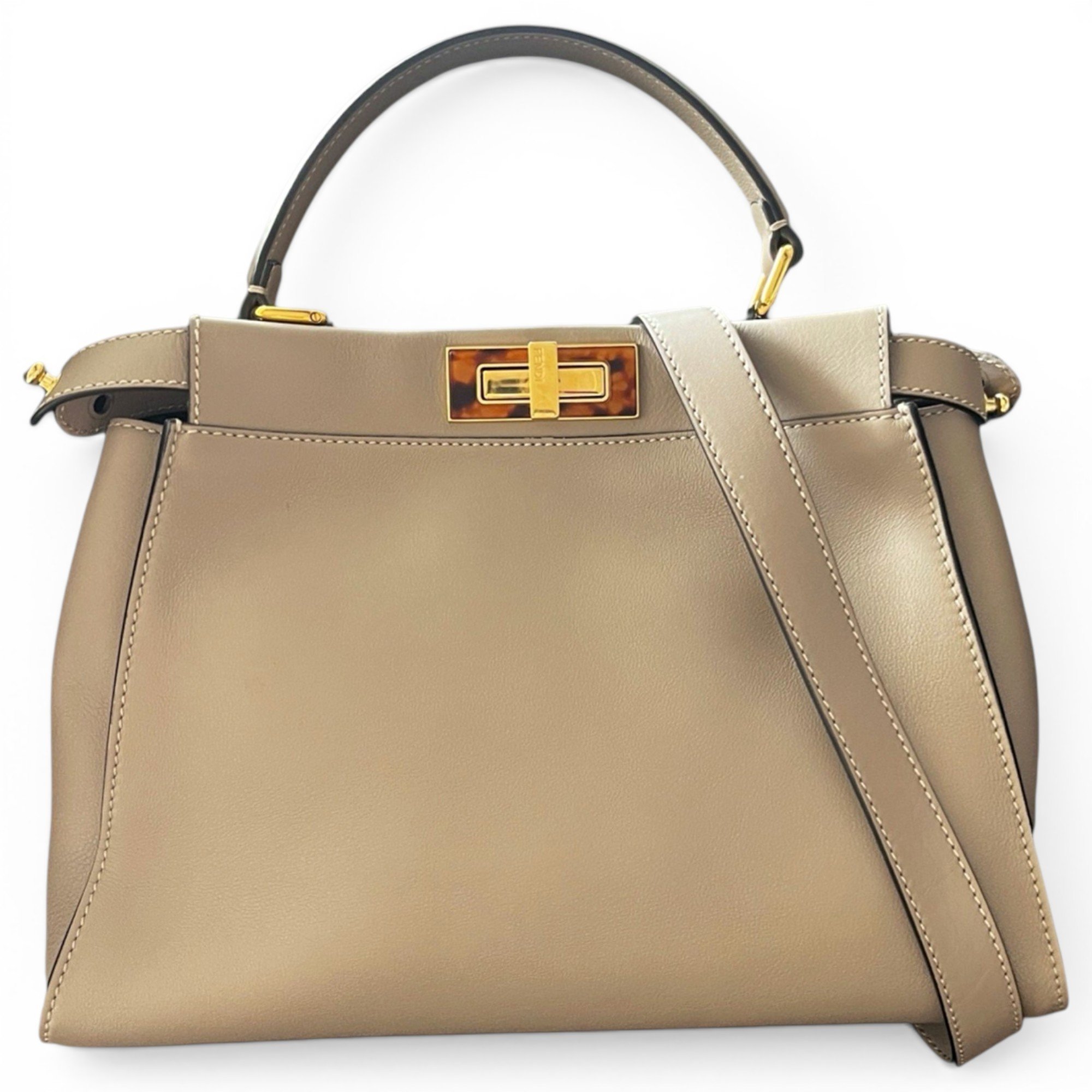 Peekaboo leather handbag