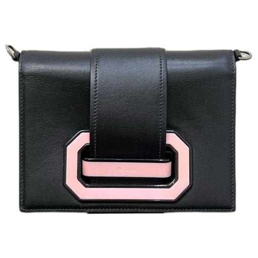 Ribbon leather handbag