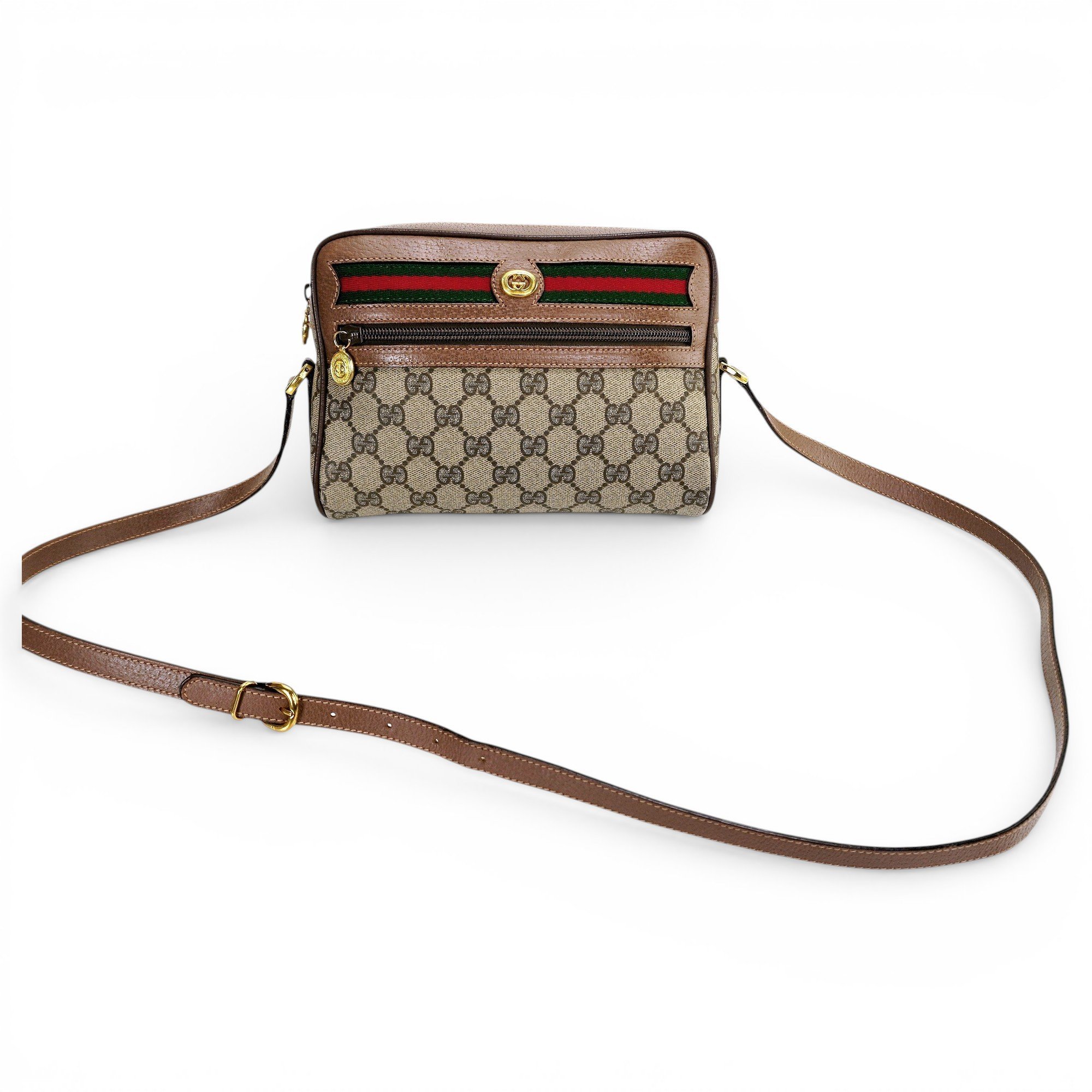 Ophidia Zip leather crossbody bag