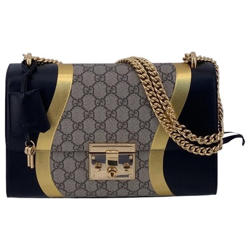 Padlock leather handbag