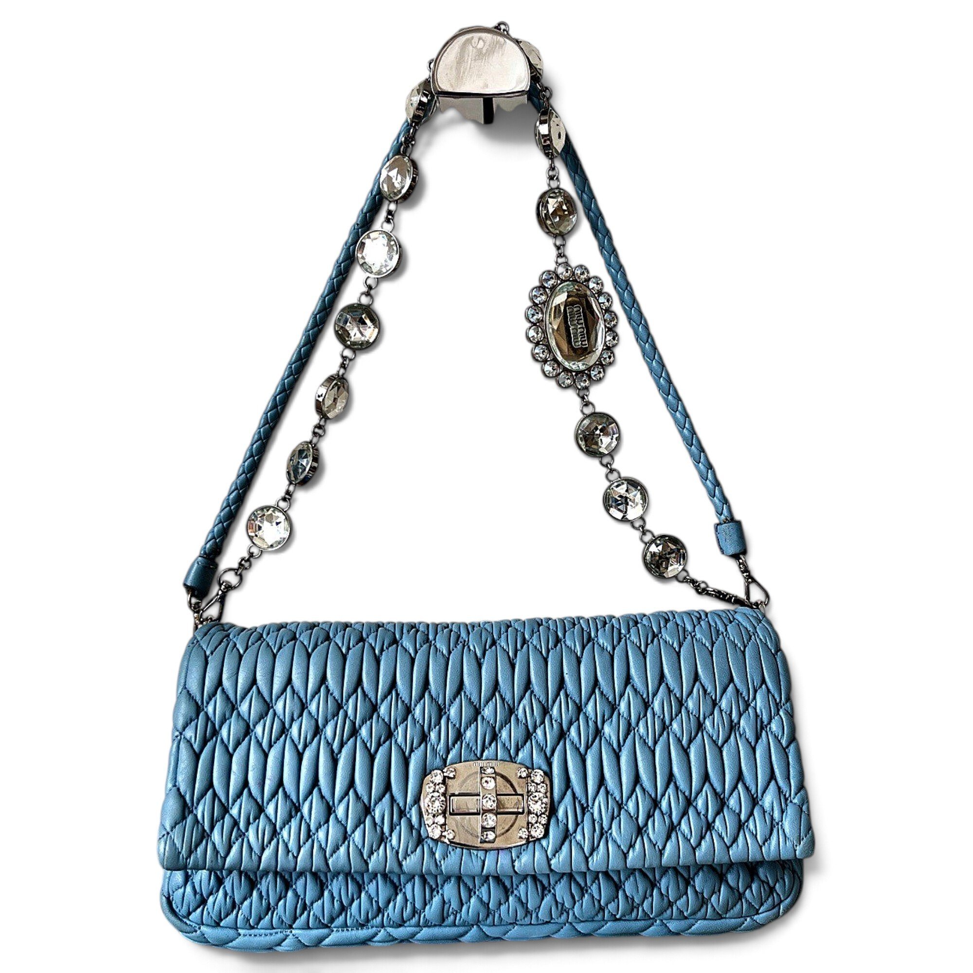 Miu Miu Miu Crystal leather handbag