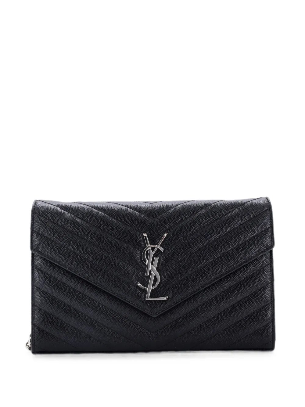 Classic Monogram Wallet on Chain Matelasse Chevron Leather Medium crossbody bag