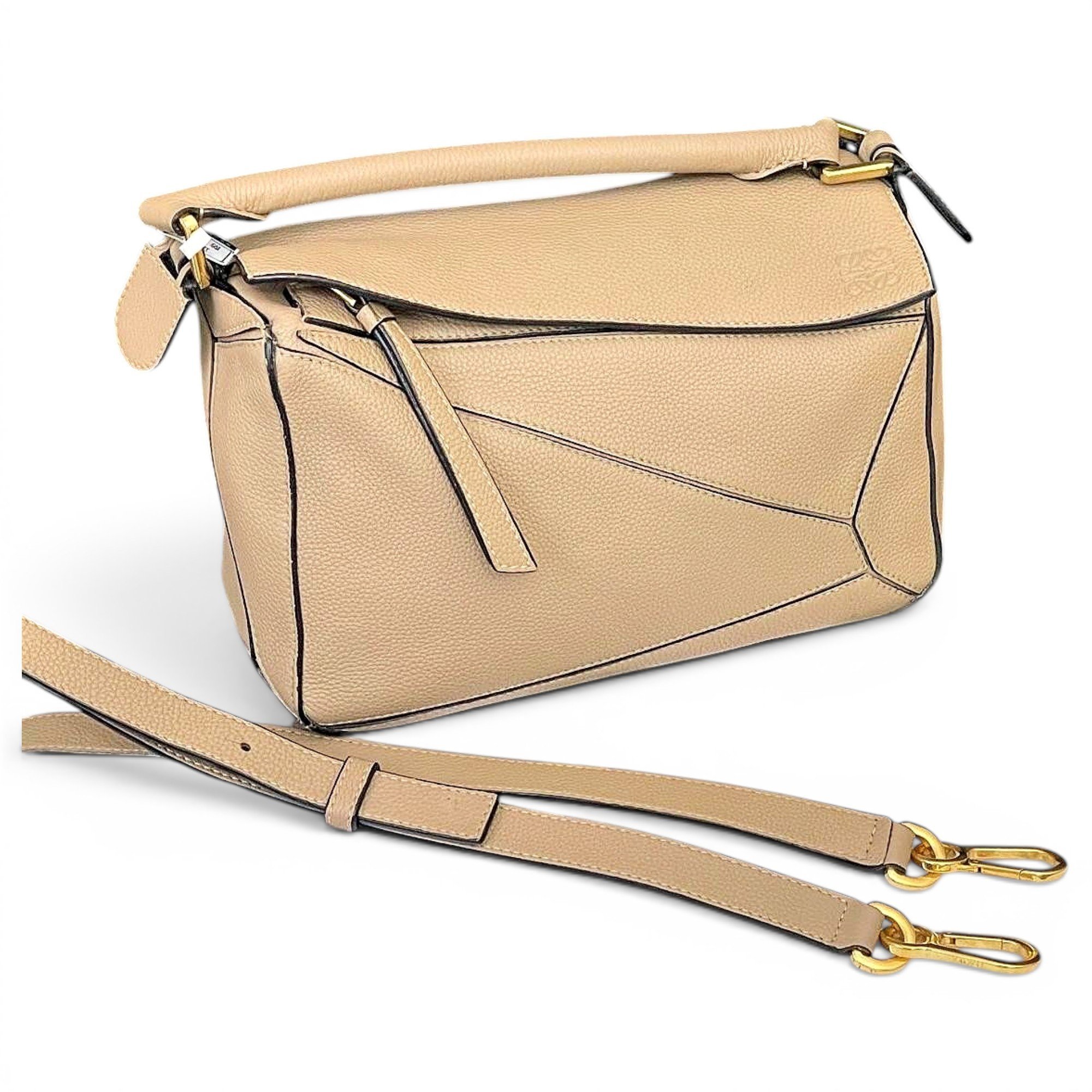 Puzzle leather crossbody bag