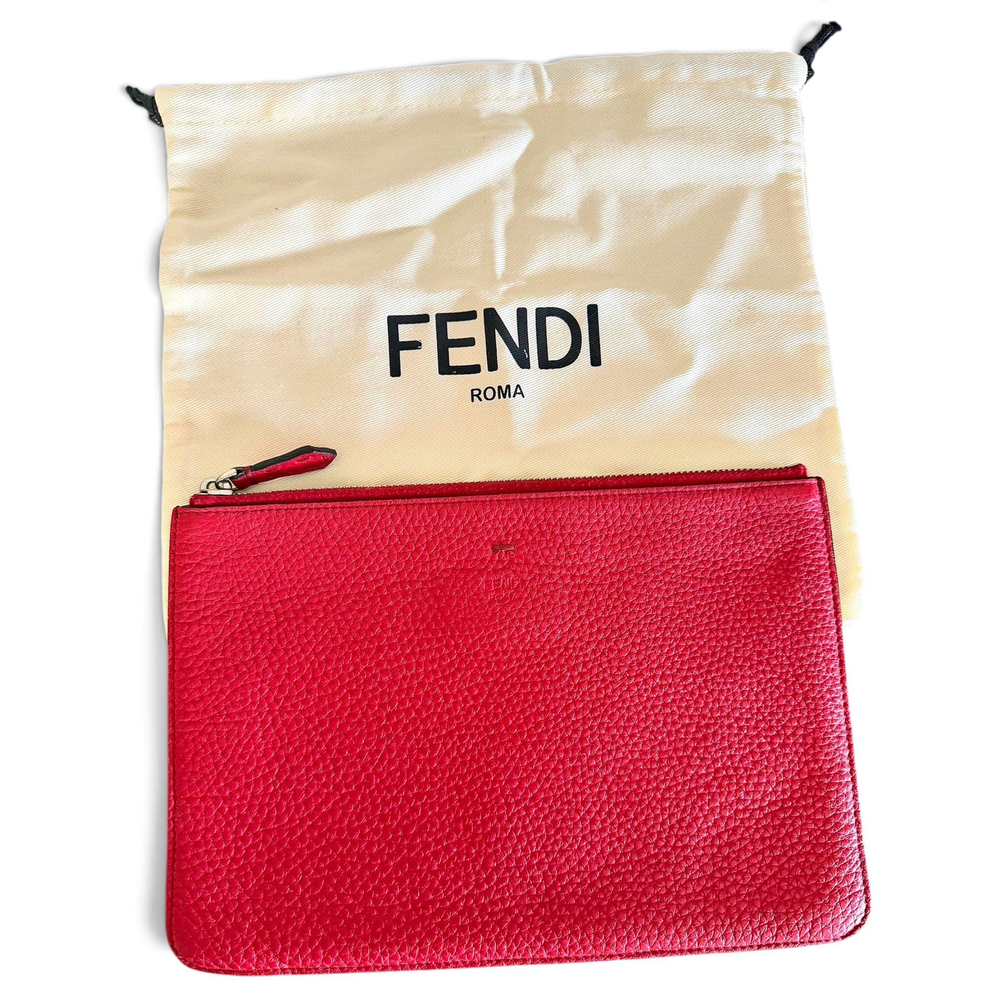 Leather clutch bag
