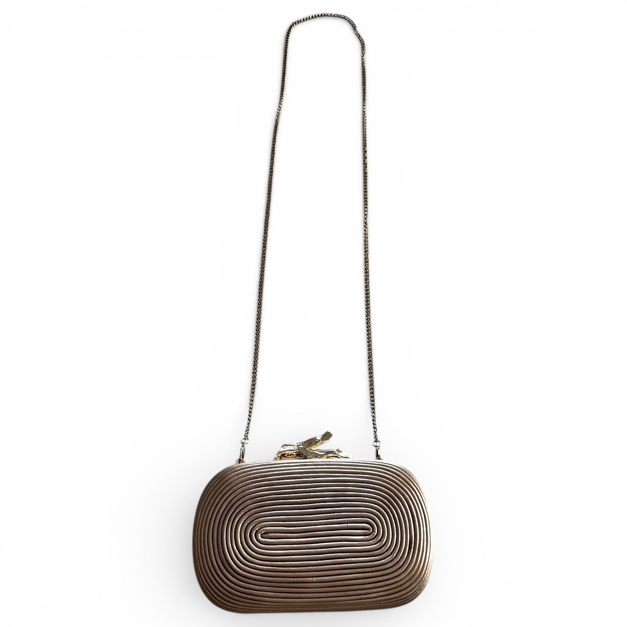Leather clutch bag