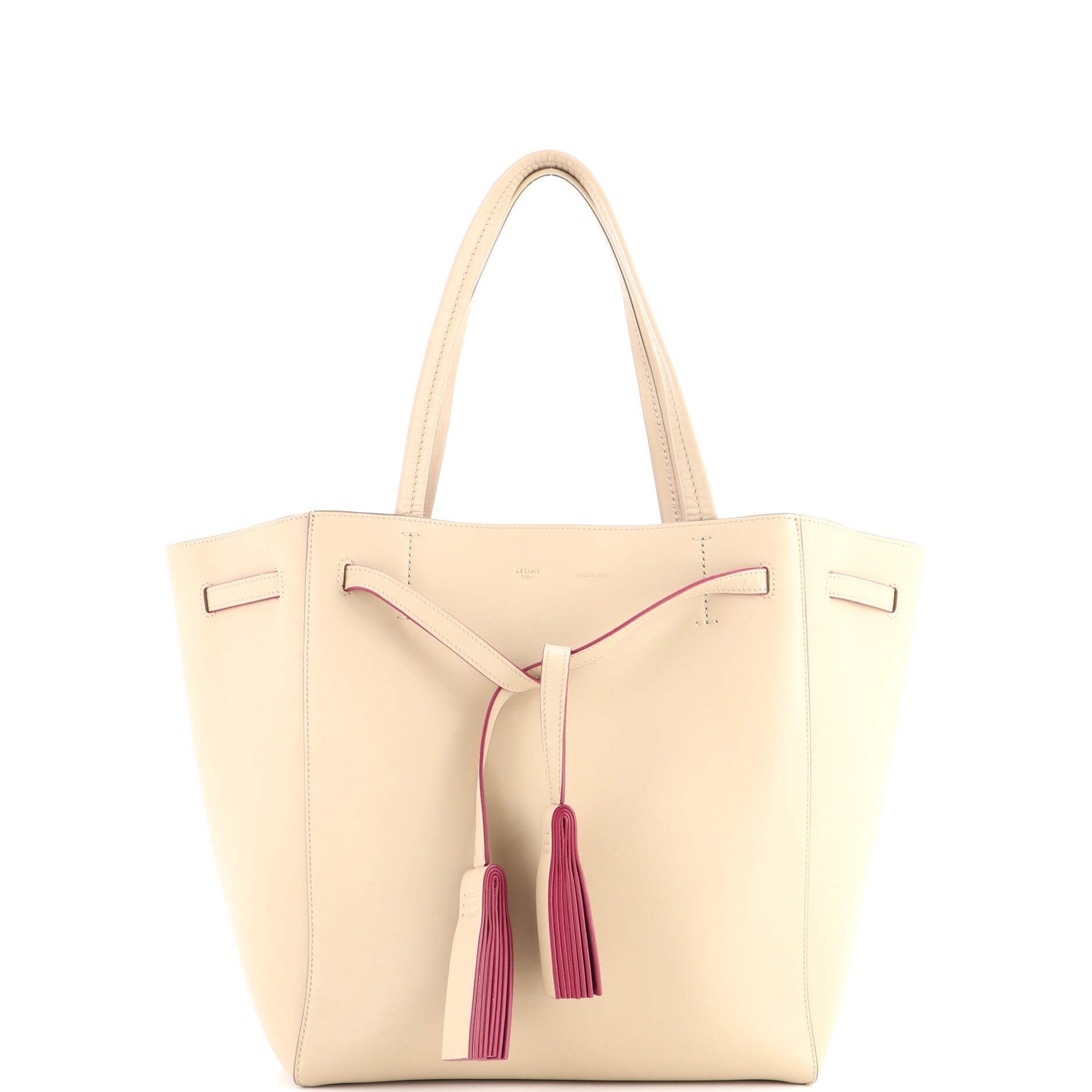 Phantom Tie Cabas Tassel Tote Leather Small