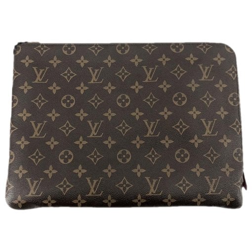 Leather clutch bag