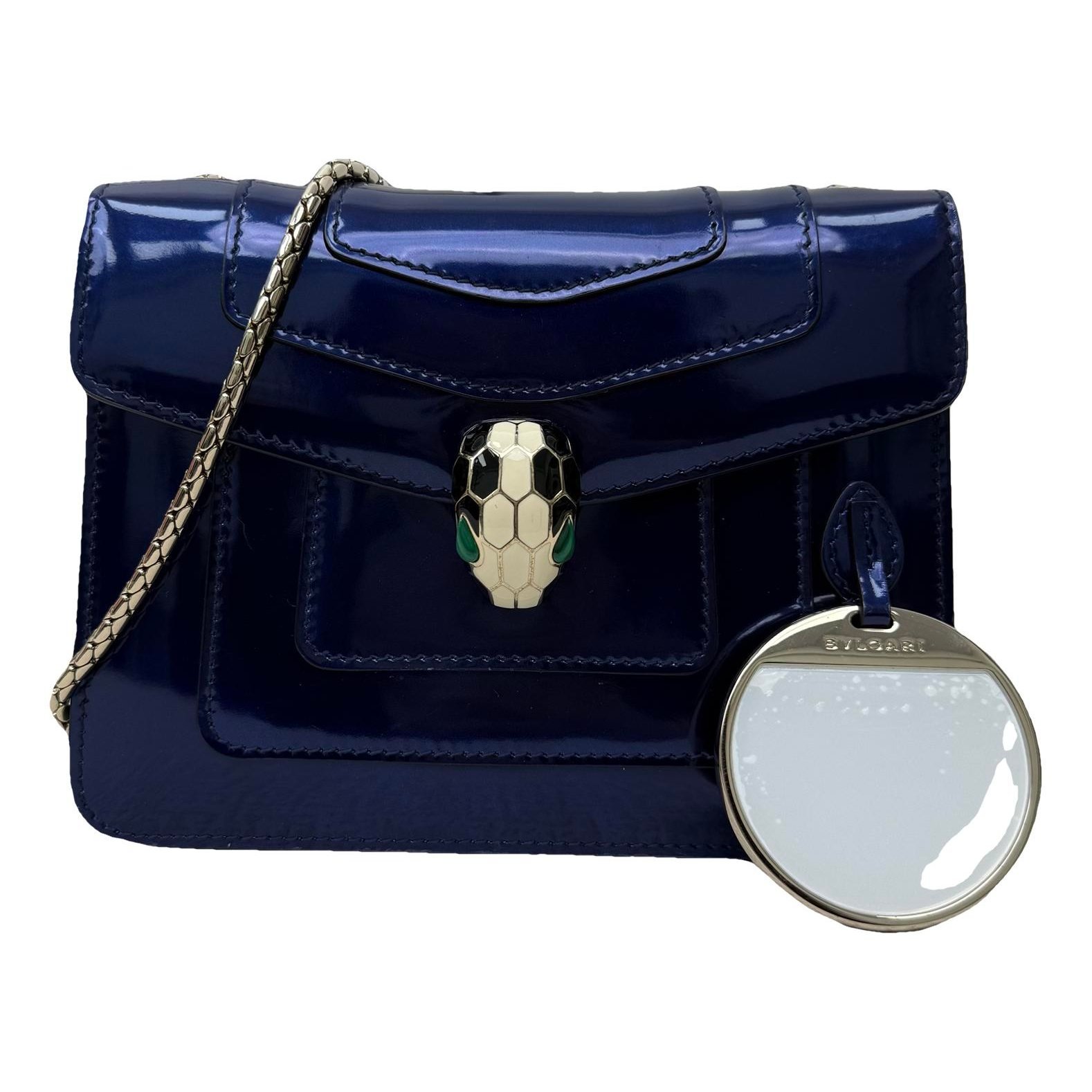 Serpenti patent leather handbag