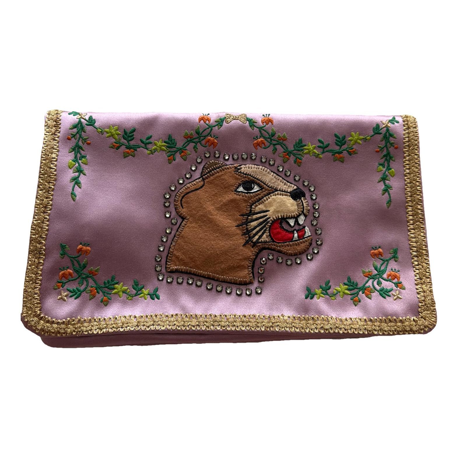 Silk clutch bag