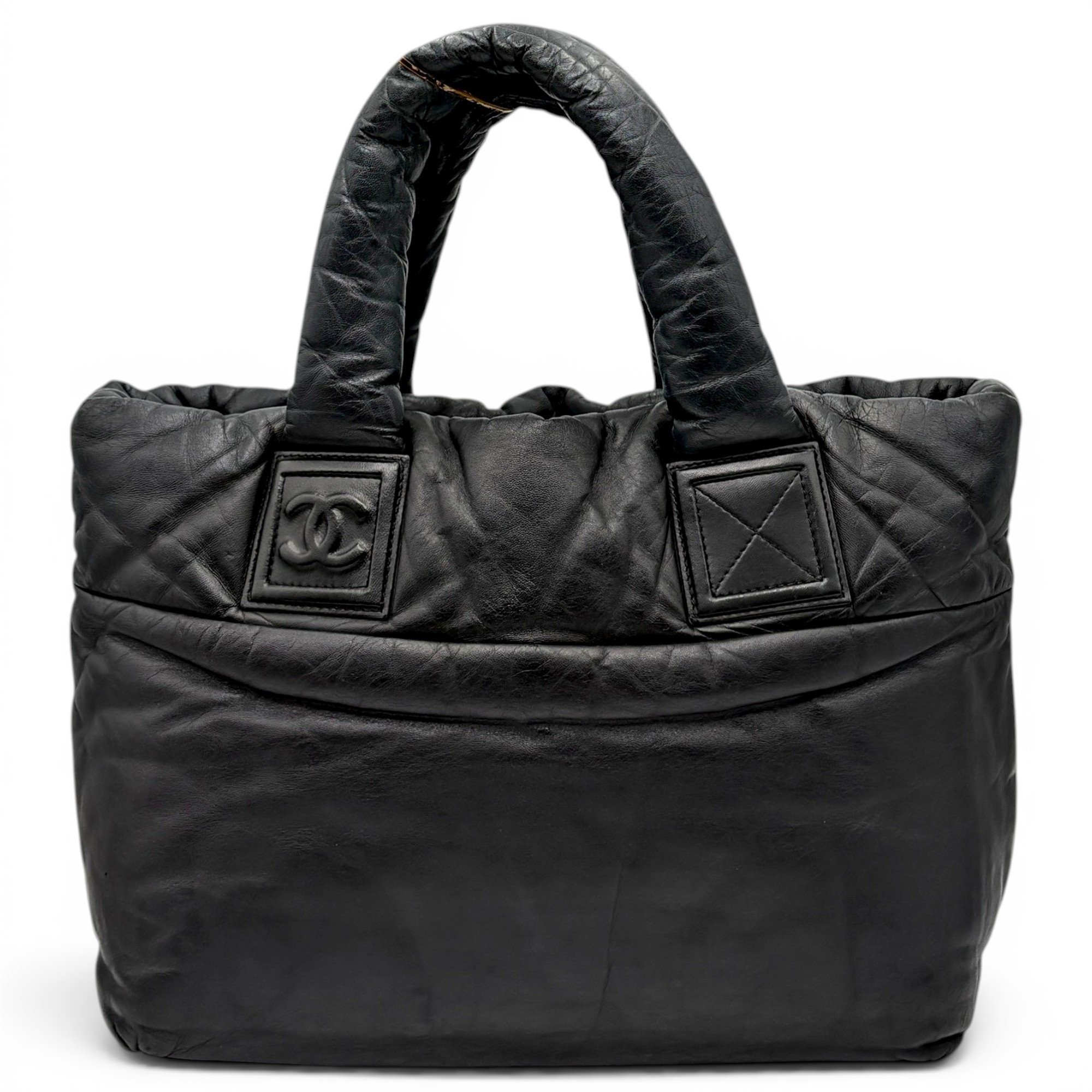 Cocoon leather tote
