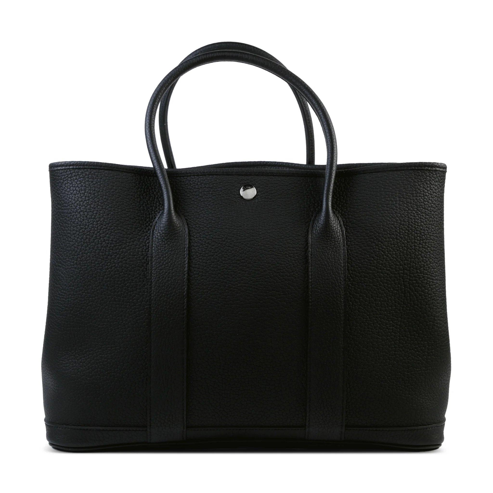 Excellent ( Rank SA ) HERMÈS Garden Party PM Noir (89) Negonda Palladium hardware C (2018)