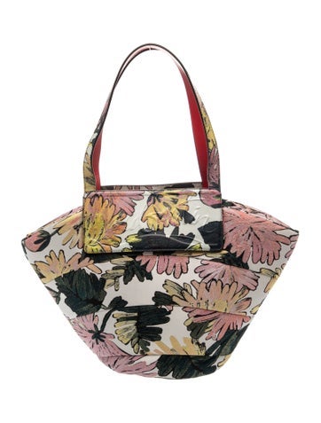 Floral-Embroidered Loubishore Tote Bag
