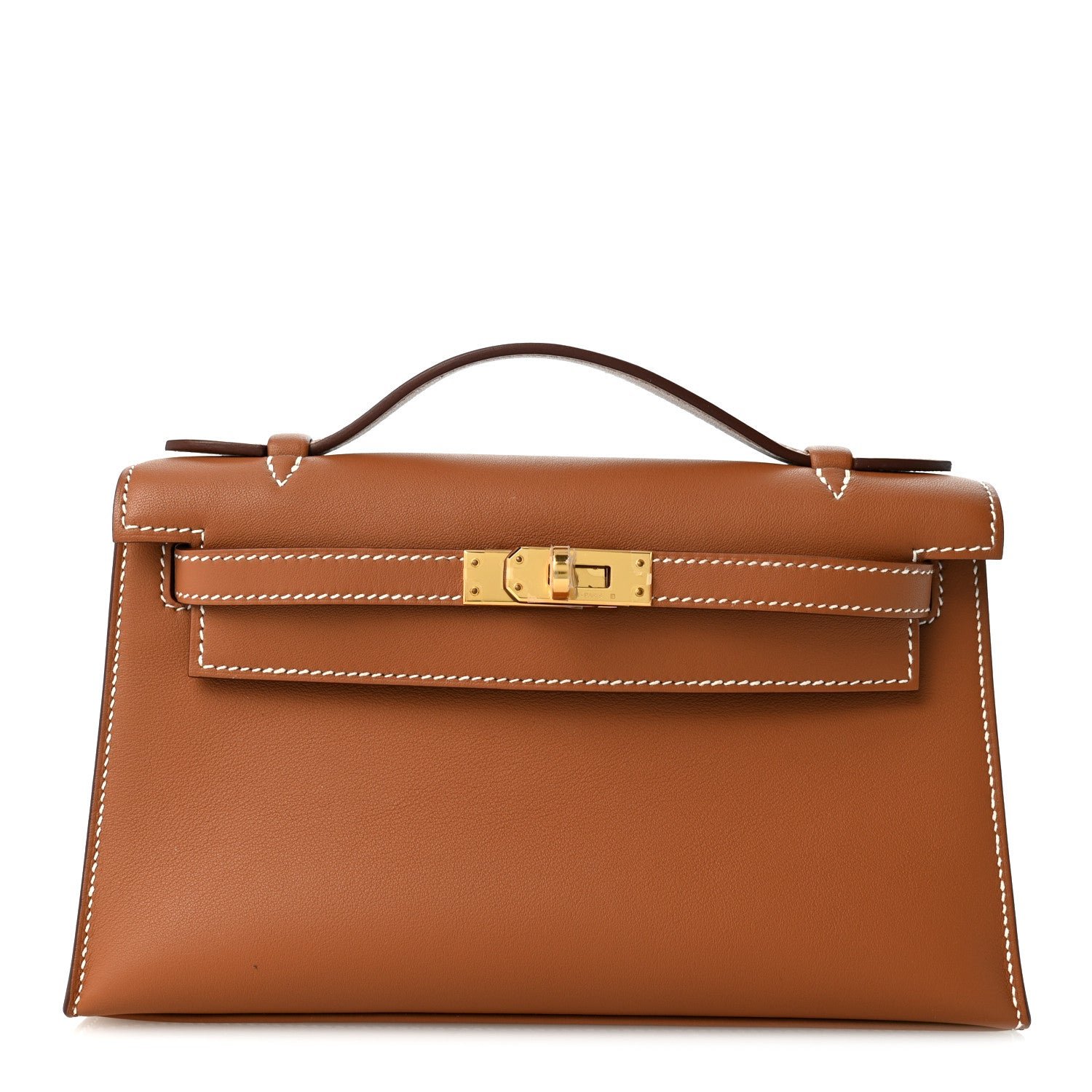 Hermes Swift Kelly Pochette Clutch Gold