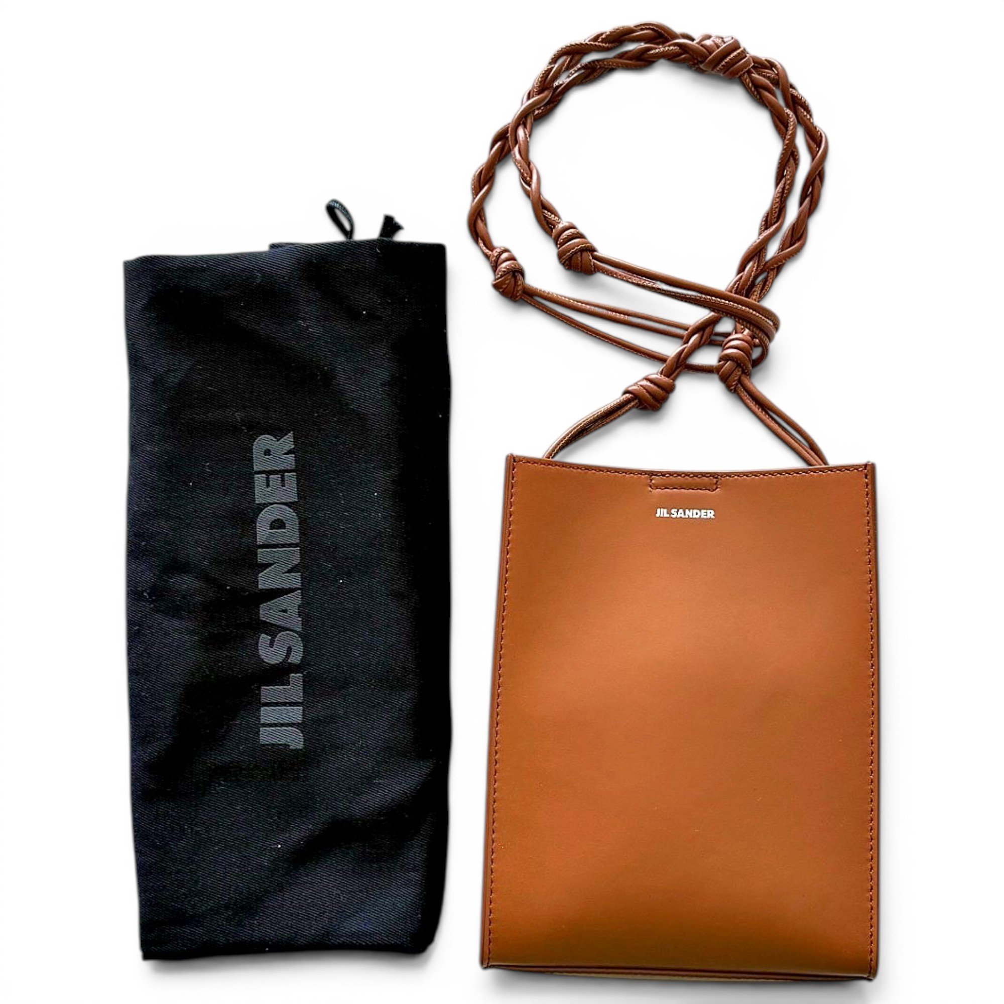 Jil Sander Tangle leather crossbody bag
