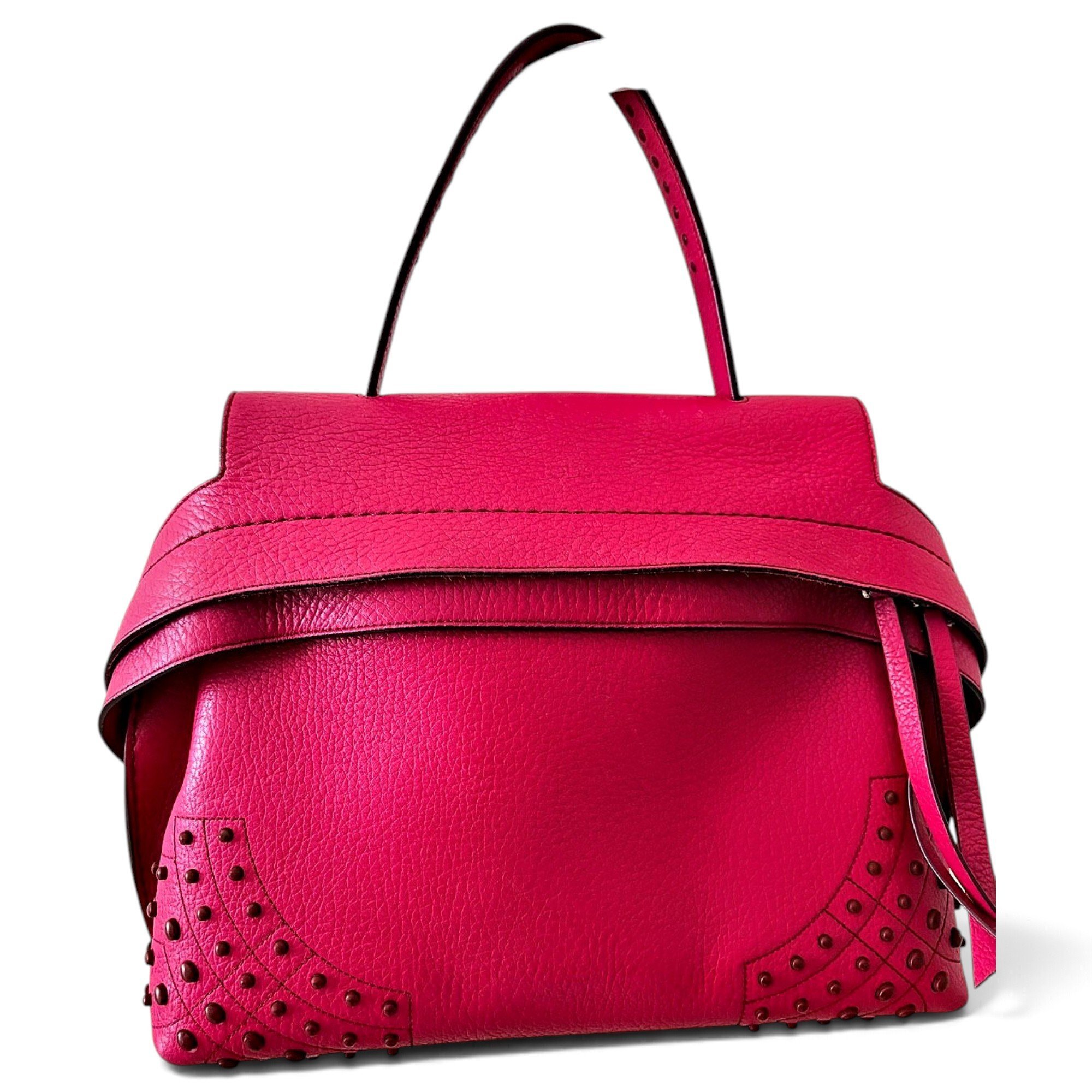 Wave leather handbag
