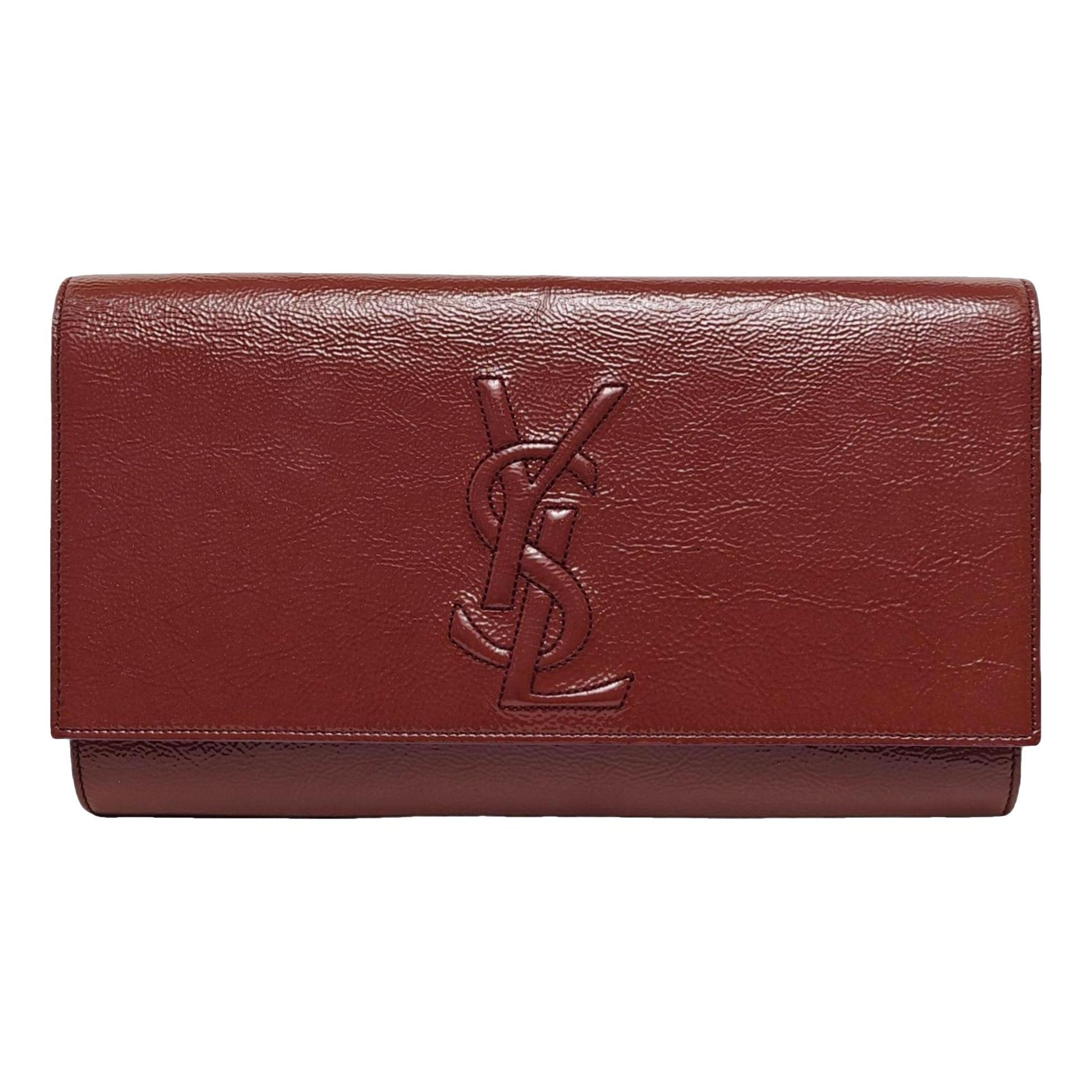 Sade Pochette Enveloppe patent leather clutch bag