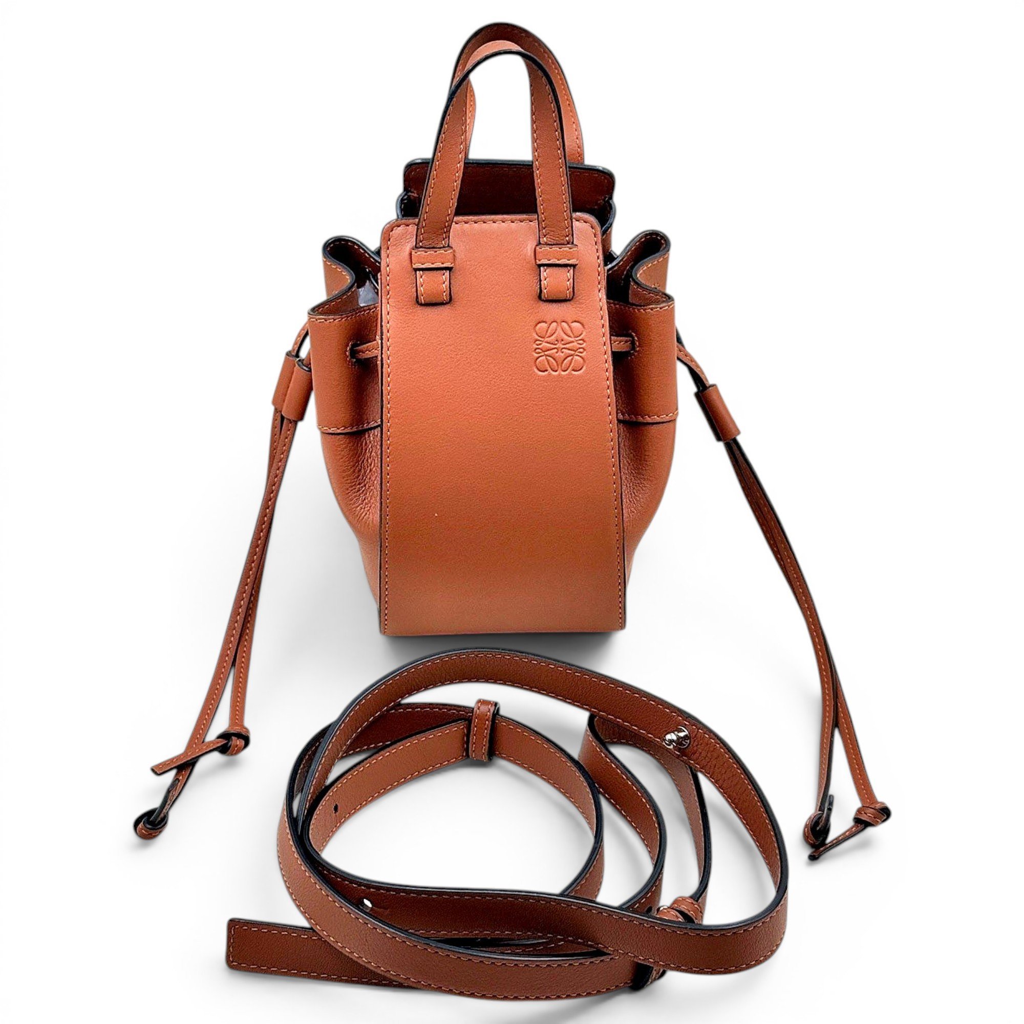 Hammock leather handbag