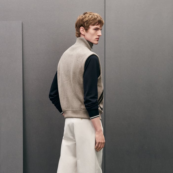 Vigoureux Vest With Leather Details