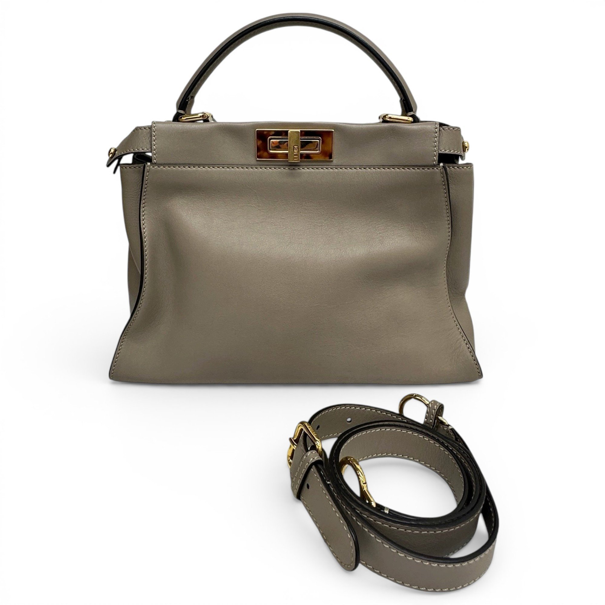 Peekaboo leather handbag
