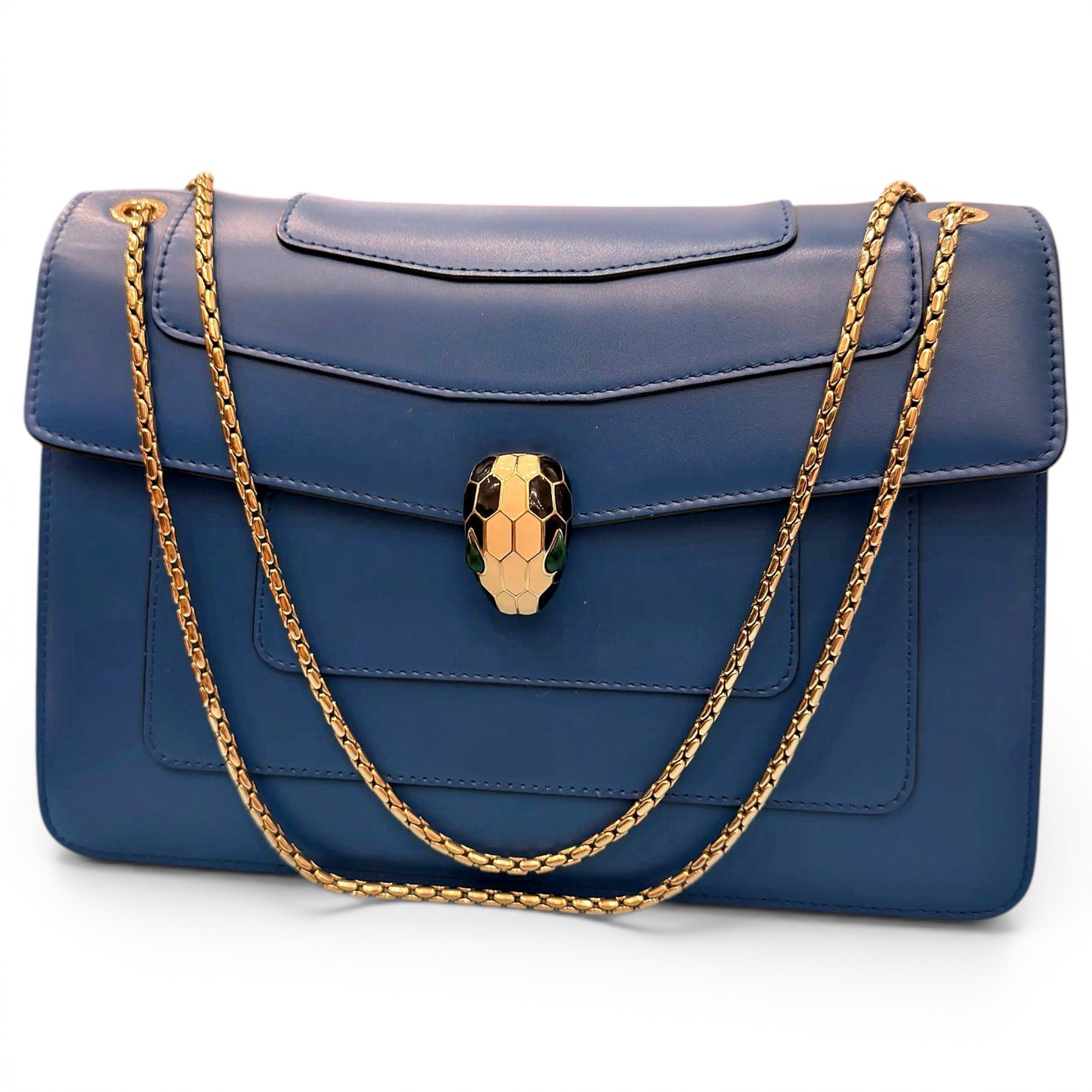Serpenti leather handbag