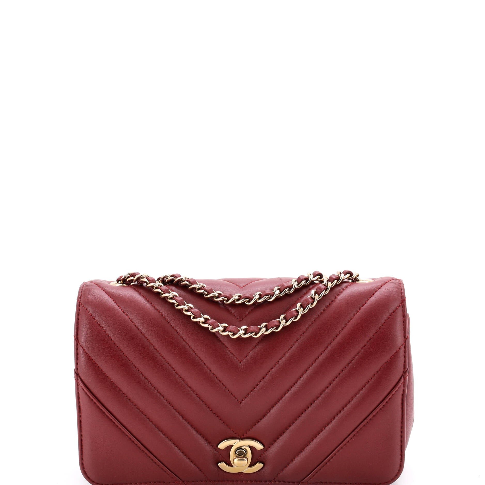Statement Flap Bag Chevron Calfskin Mini