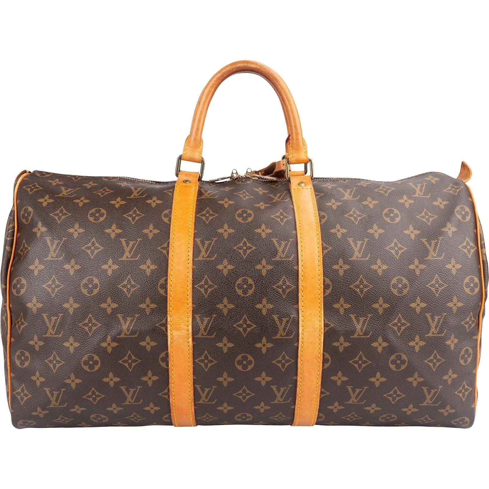 Keepall leather travel bag