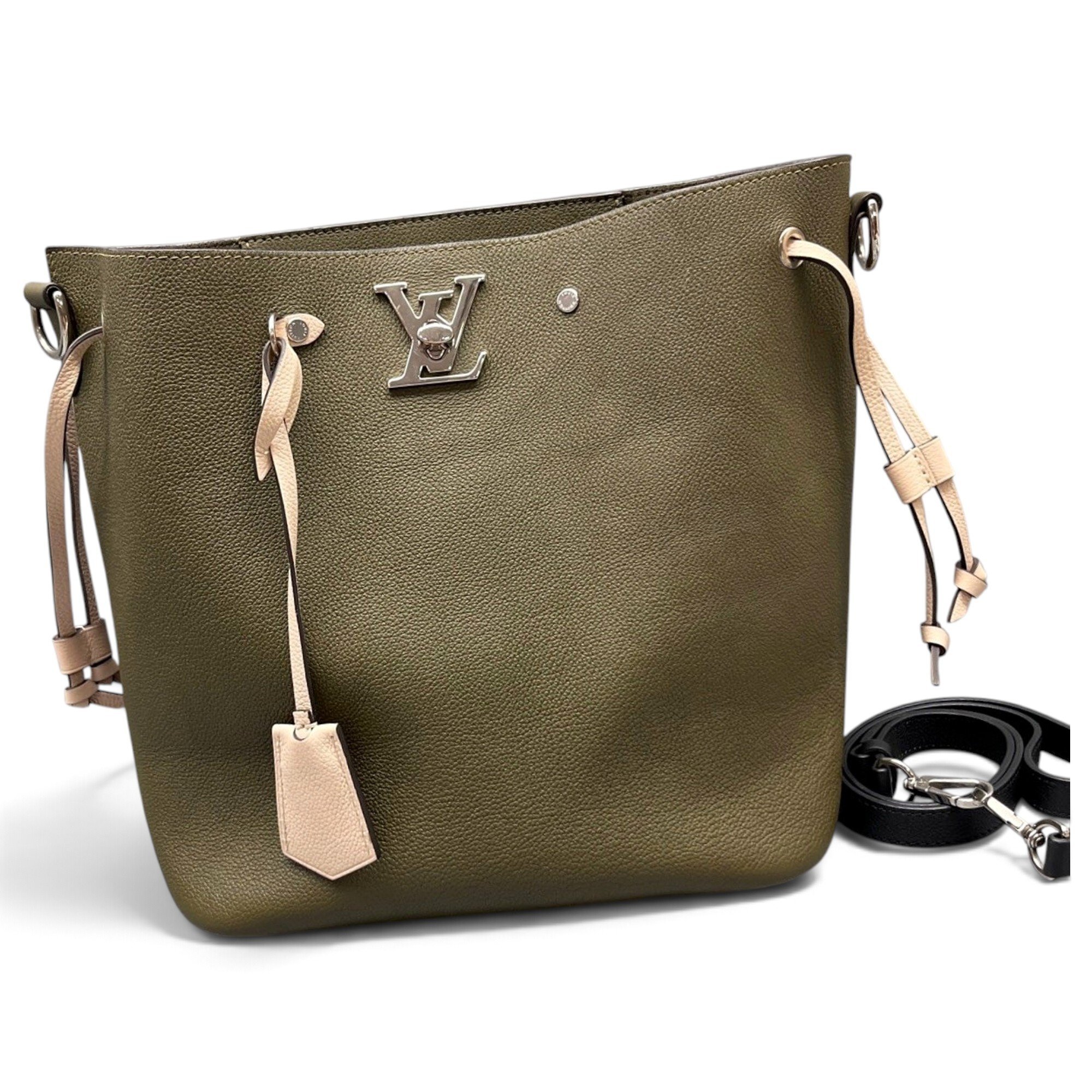 Lockme Bucket leather handbag