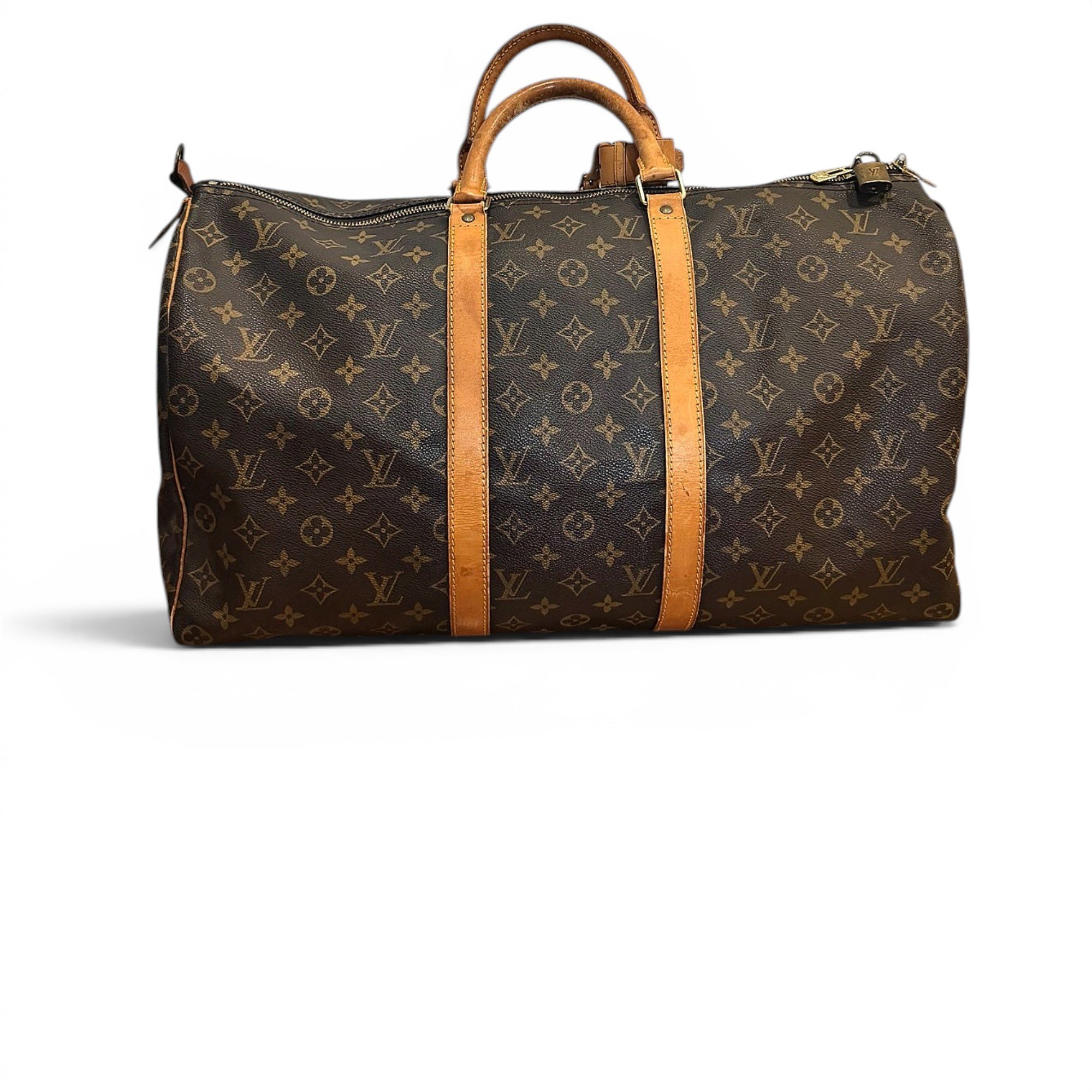 Keepall leather travel bag