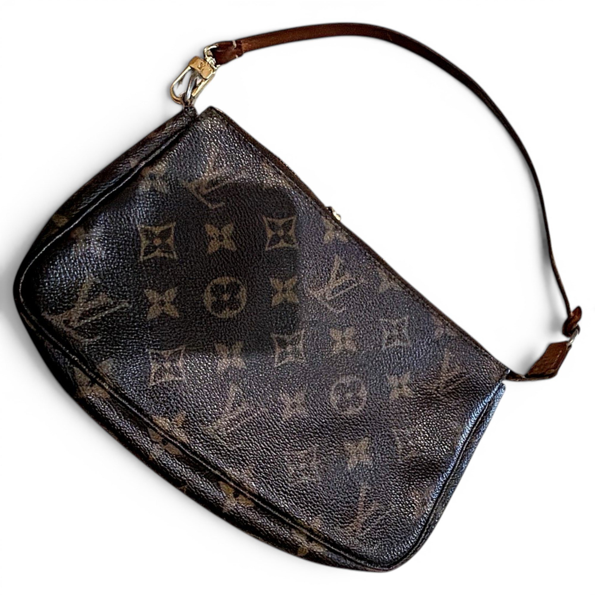 Leather clutch bag